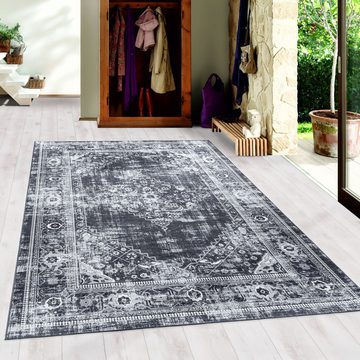 Teppich Orientalisch Design, Teppium, Rechteckig, Höhe: 7 mm, Waschbarer Teppich Orient Design Weicher Rutschfest Teppich Wohnzimmer