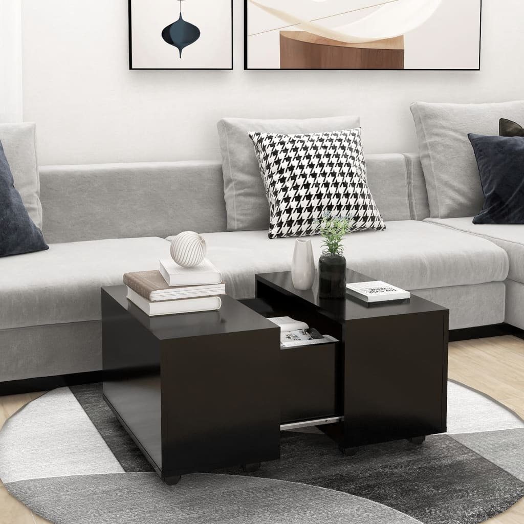 vidaXL Couchtisch in Schwarz (LxBxH: 60x60x38 cm)