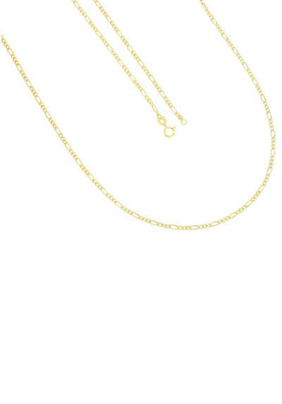 Firetti Goldkette »Figarokettengliederung, 2,0 mm breit, 2-fach diamantiert, halbmassiv, Glanzoptik«