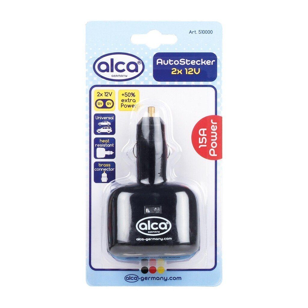 alca Auto Stecker 2x Doppelstecker 12V KFZ Adapter