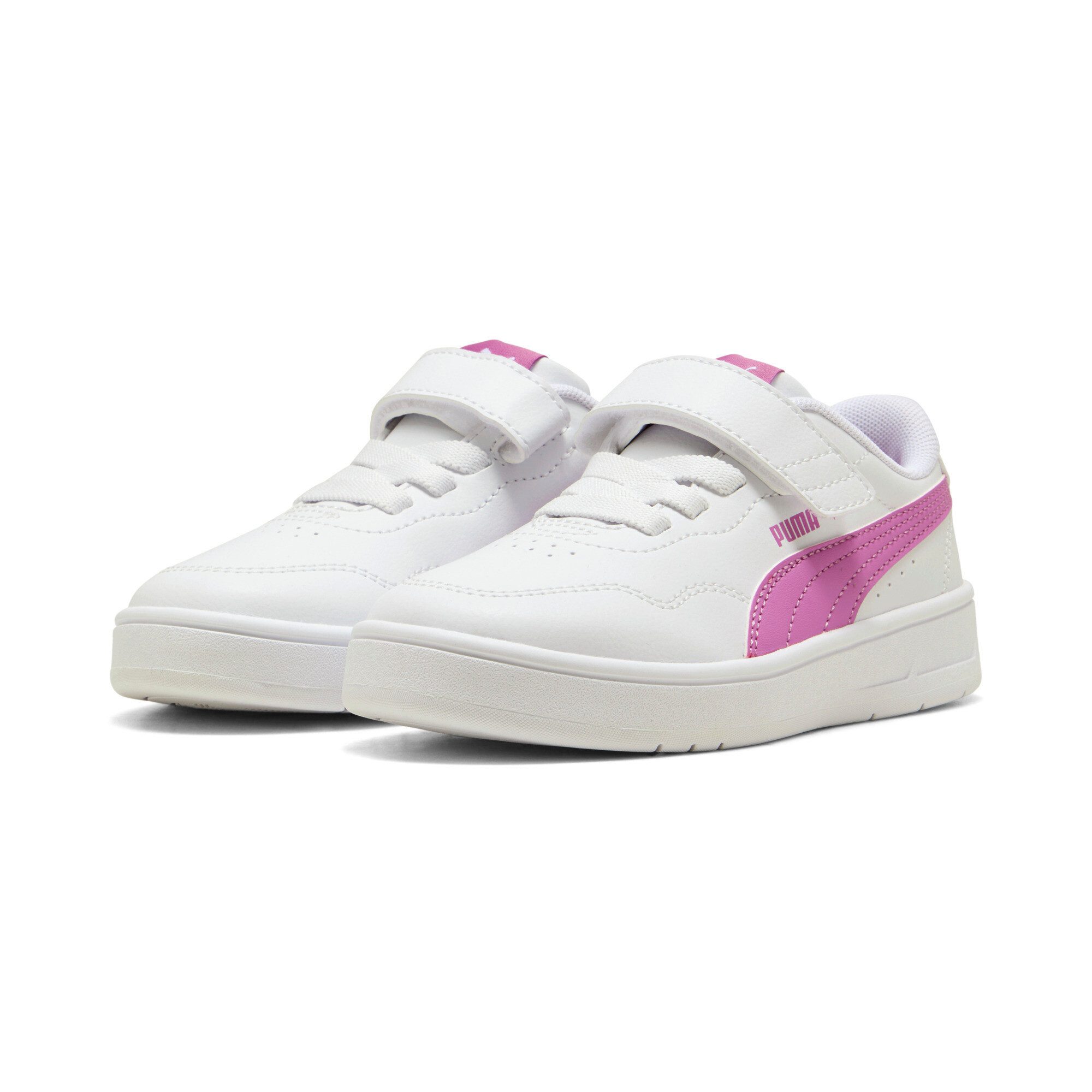 PUMA COURT LALLY AC PS Sneaker mit Klettverschluss und elastischen Schnürsenkeln