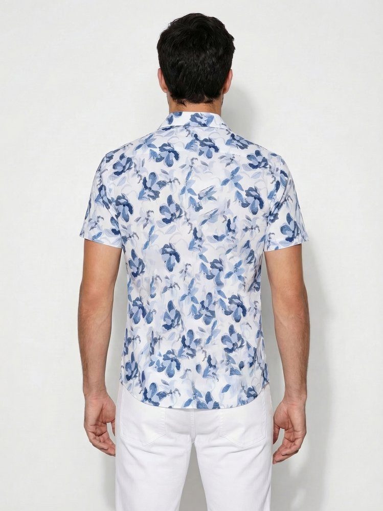 DESOTO Kurzarmhemd Casual Kent 1/2 Jerseyhemd, Kentkragen, slim fit