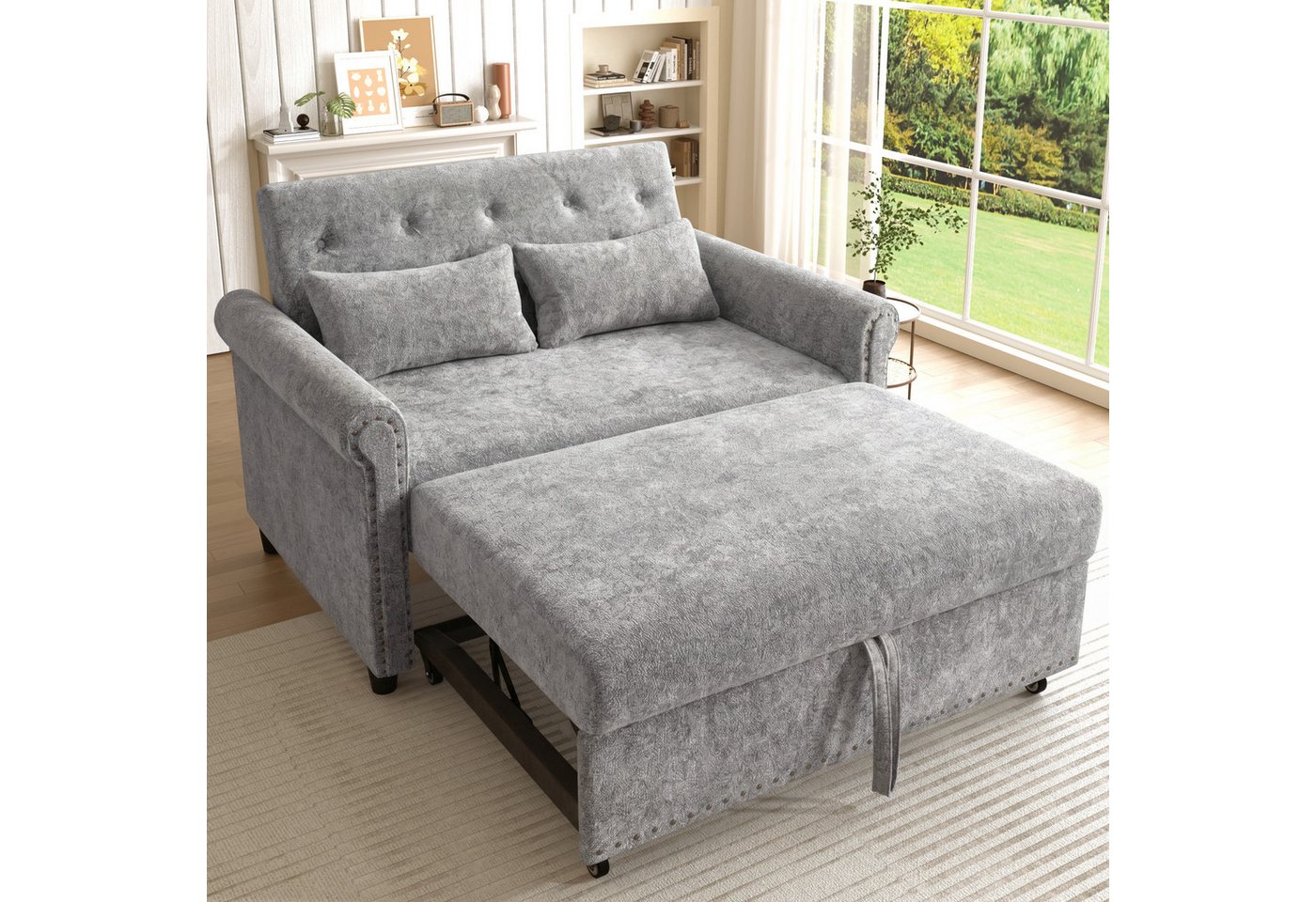 Celya Schlafsofa Moderne 3-in-1 Couch mit Schlaffunktion, 2-Sitzer mit 3-fach verstellbarer Rückenlehne, ideal für kleine Wohnungen, …