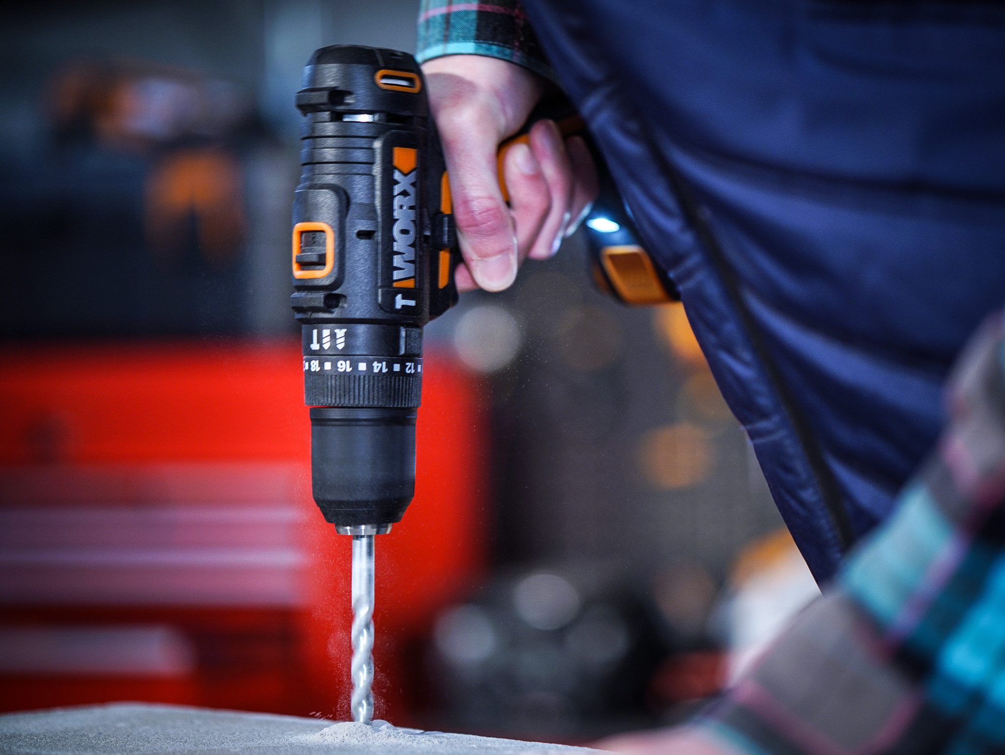 Worx Akku-Bohrschrauber WX100.9, max. 1600 U/min, zum Bohren & Schrauben, 20+1 Drehmoment, ohne Akku & Ladegerät