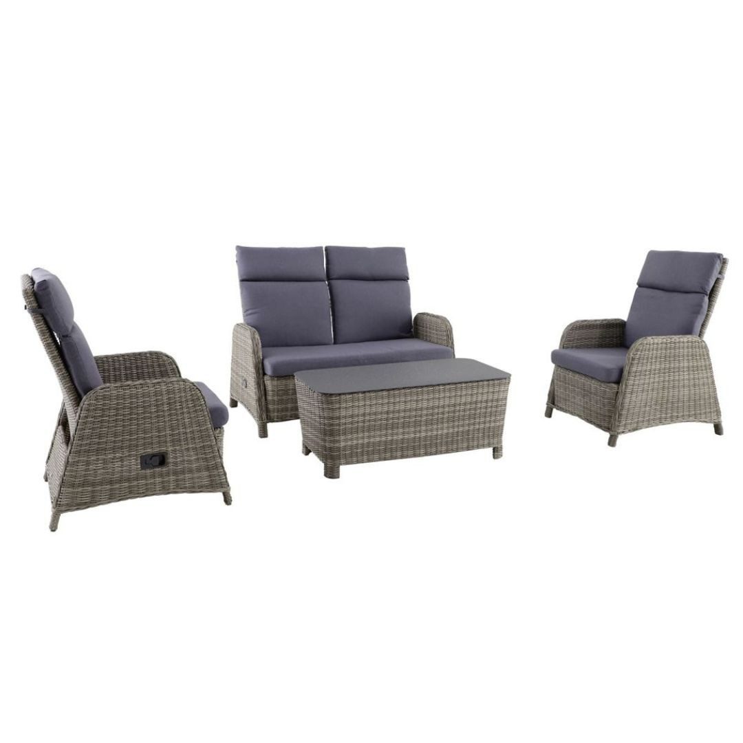 MWH Gartenlounge-Set elGiga, MWH Verando Lounge-Set - 4-teiliges Gartenmöbel-Set