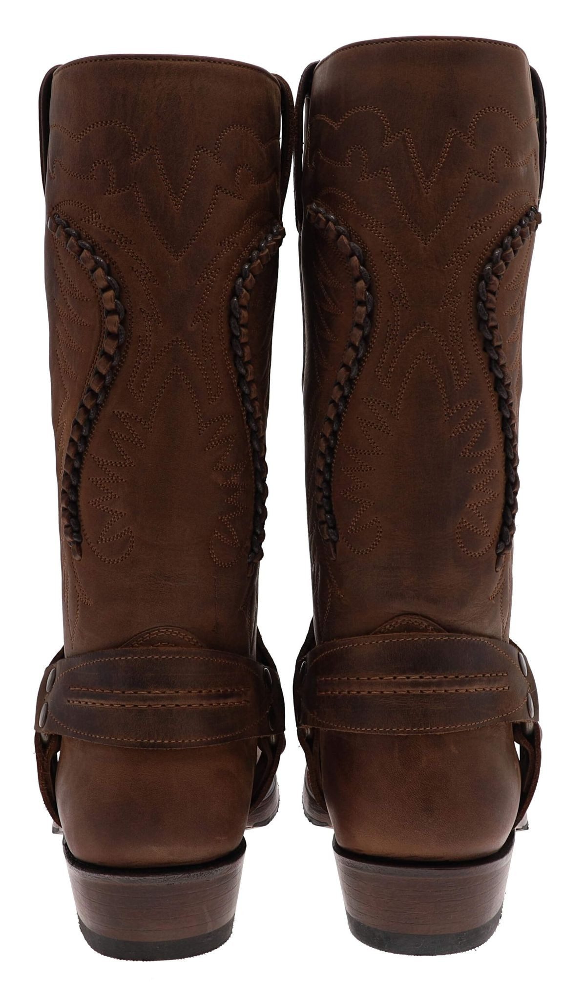 Mayura Boots MB002 Bikerstiefel Braun Bikerboots Rahmengenäht