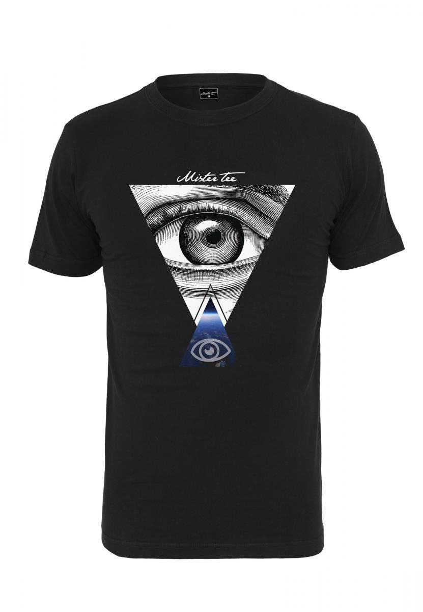 black Herren Tee Mister T-Shirt Mister MisterTee MT1001 Tee (1-tlg) Eyes Eyes