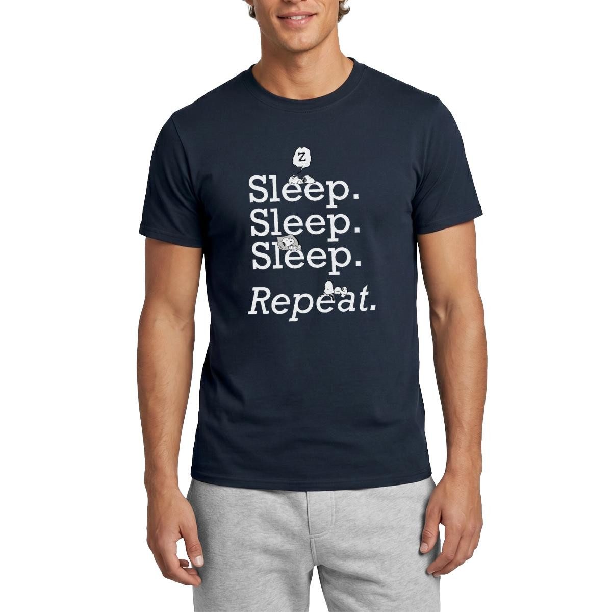 Spreadshirt T-Shirt Peanuts Snoopy Sleep Sleep Sleep Männer T-Shirt (1-tlg)