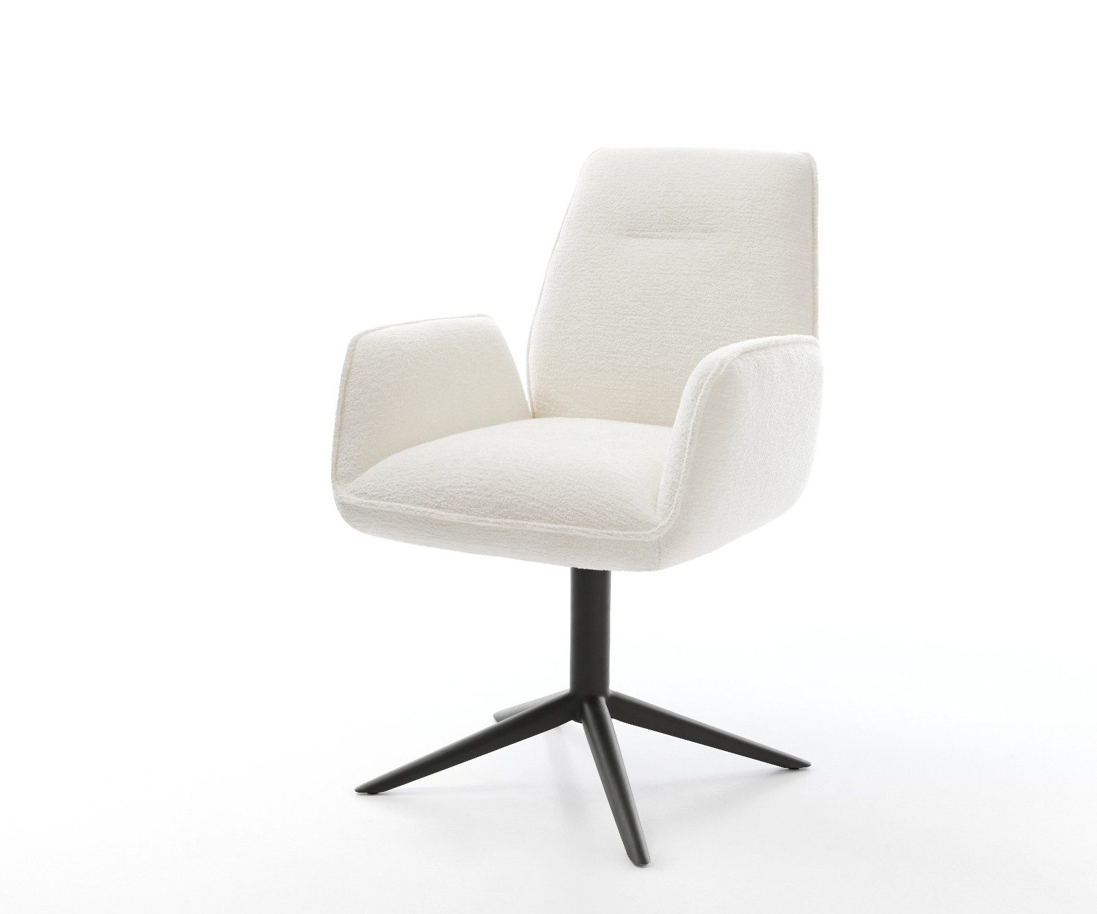 DELIFE Polsterstuhl Zoa-Flex, Fußkreuz Schwarz Bouclé günstig online kaufen