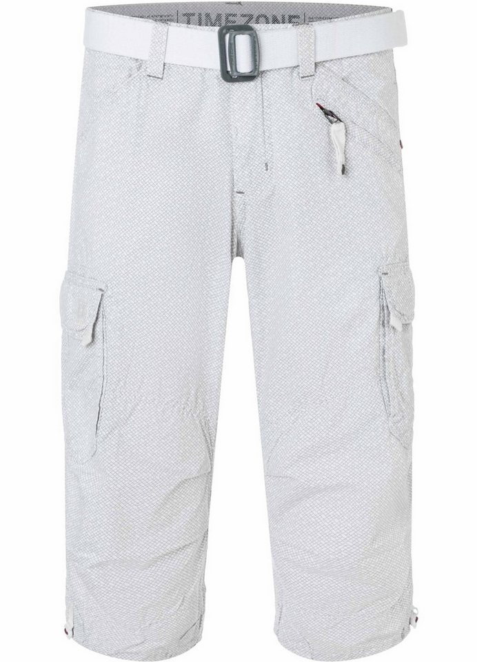 TIMEZONE Cargoshorts 3/4 Cargo loose fit Mid Waist Pants für Herren Baumwolle Normal Fit unifarben atmungsaktiv Reißverschluss
