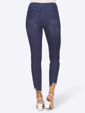 heine Push-up-Jeans LINEA TESINI Damen Designer-7/8-Push-up-Jeans, dark blue