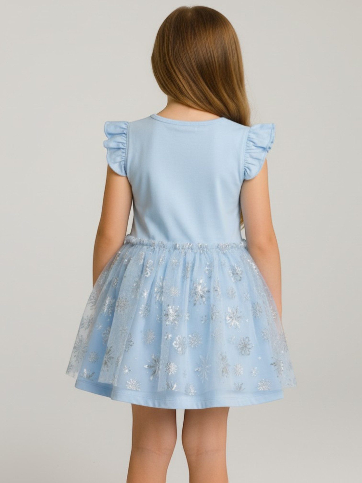 Cerdá Sommerkleid Disney Frozen - Elsa Mädchen Jerseykleid mit Tüll Gr. 98 - 116 cm