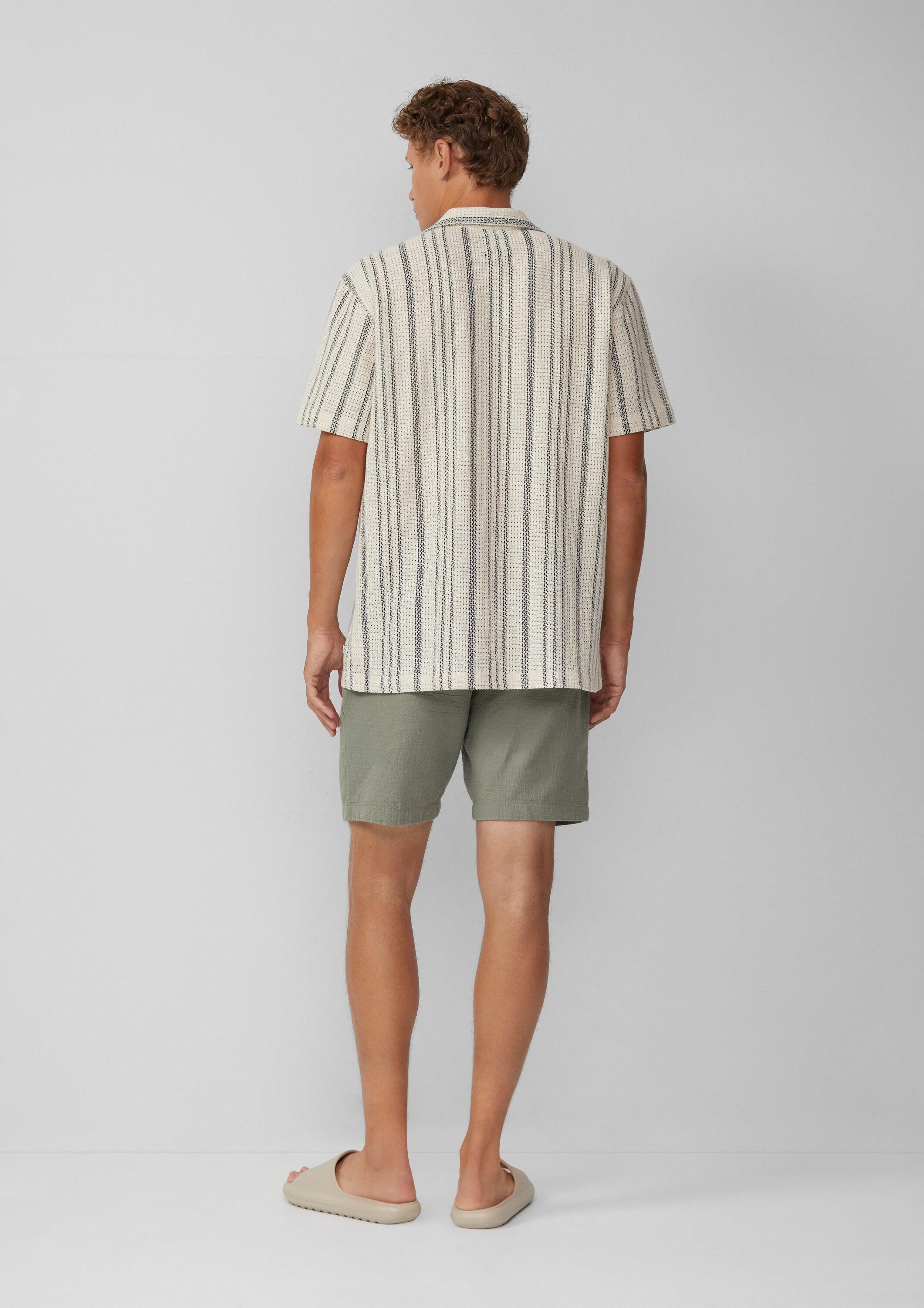 QS Shorts Bermuda Shorts aus Strukturkrepp
