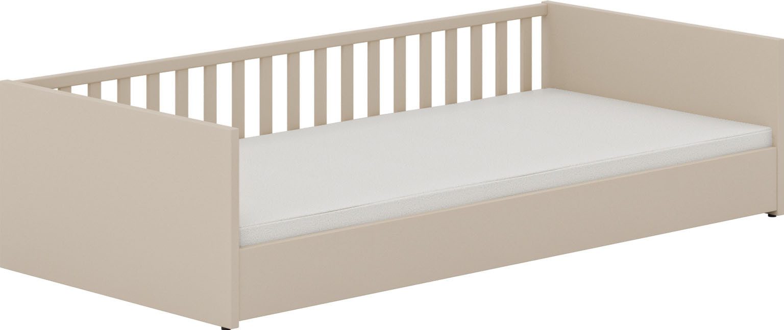 PAIDI Kinderbett LITTLE FLO, vom Baby bis zum Teeni, in mehreren Farben und Breiten (Breite/Länge: 90x200cm + 120X200cm +140x200cm), umbaubar zum Kinder- oder Jugendbett, Bodenbett auch als Sofa nutzbar