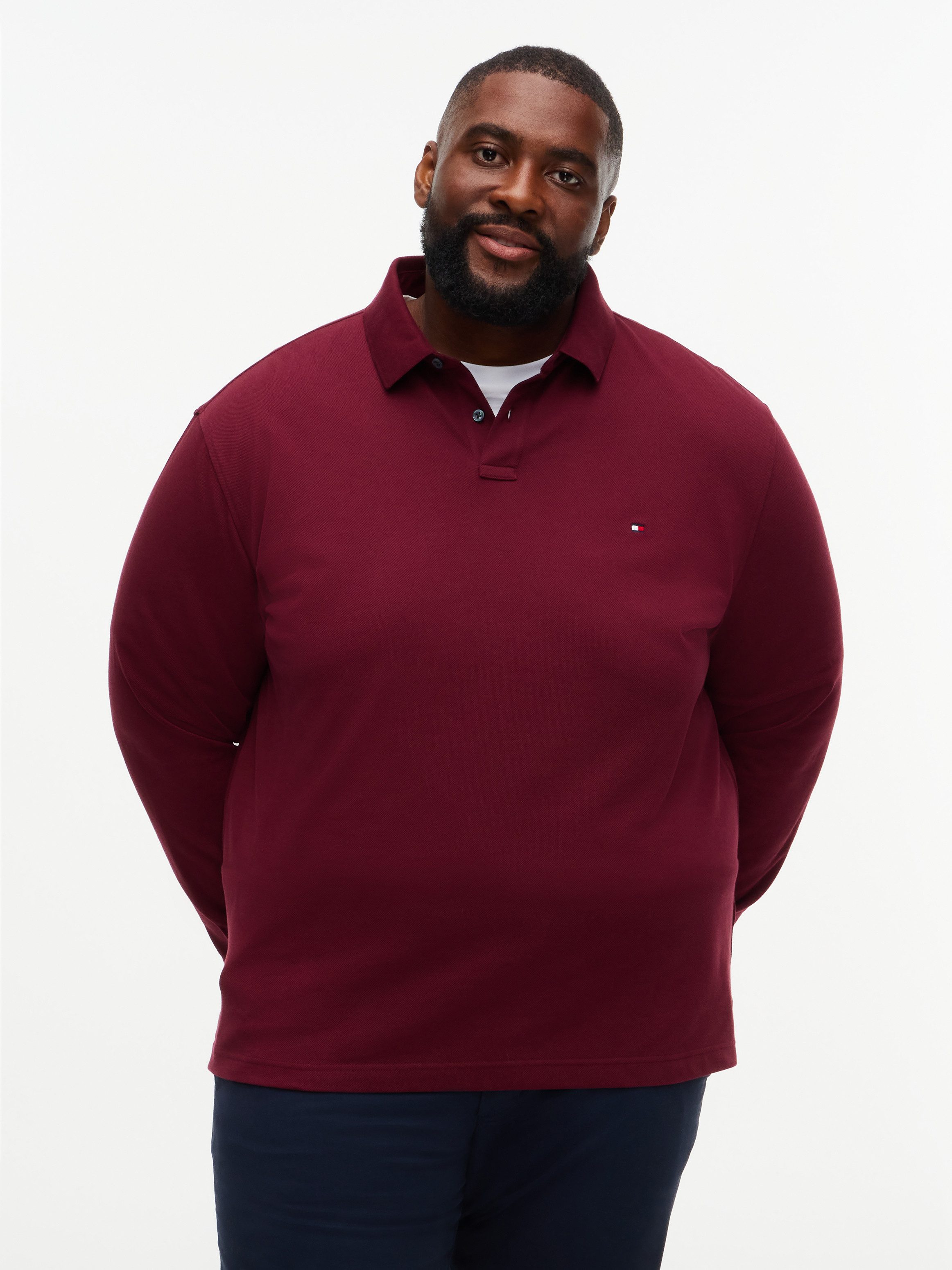 Tommy Hilfiger Big & Tall Langarm-Poloshirt BT-1985 REGULAR LONGSLEEVE Große Größen, Stretch-Pique