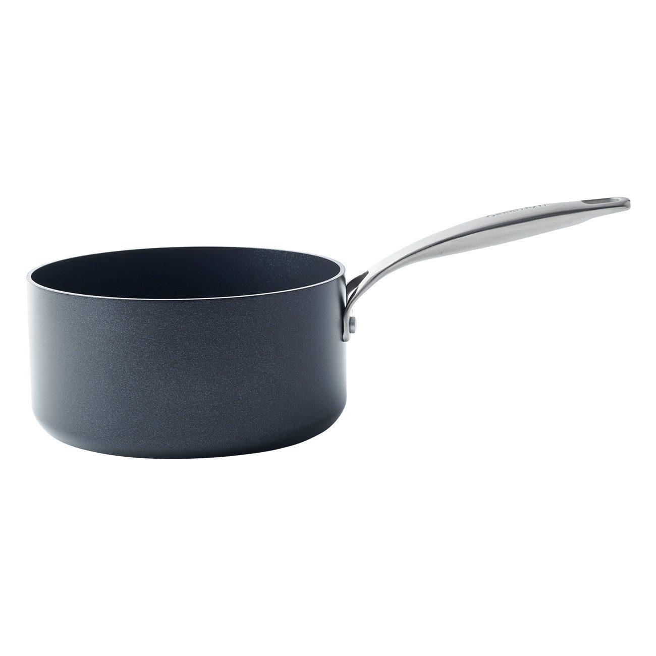 GREENPAN Kasserolle Copenhagen Stielkasserolle 18cm schwarz Spülmaschinengeeignet, Aluminium, Kasserolle 18 cm, Hervorragende Antihaft-Leistung