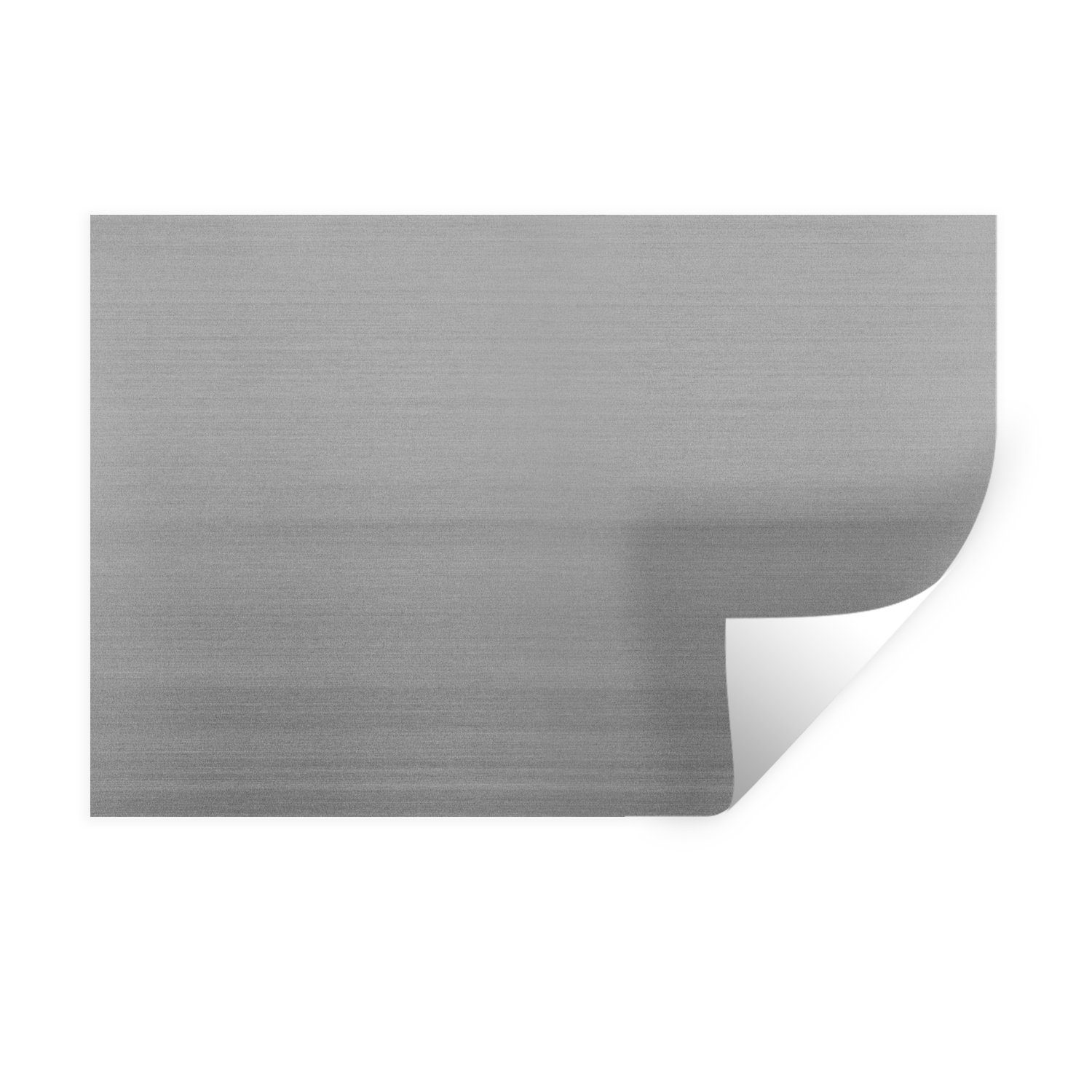 MuchoWow Wandsticker Metallischer Druck - Silber - Linie - Grau - Textur (1 St), Wandaufkleber, Wandtattoo, Selbstklebend, Wohnzimmer, Schlafzimmer