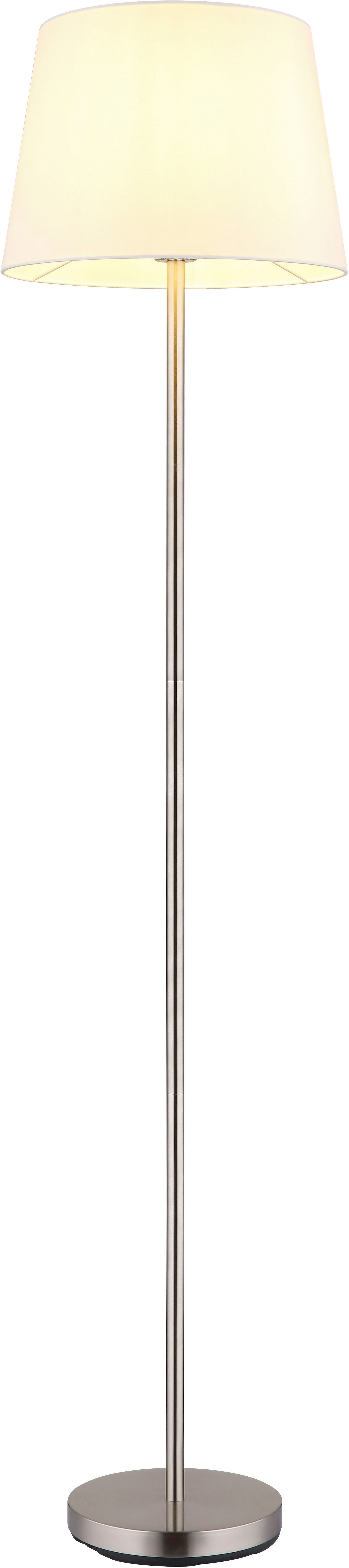 NOWA Stehlampe JORIS, ohne Leuchtmittel, Stehleuchte, Textil, Wohnzimmer, Schlafzimmer, Fußtrittschalter