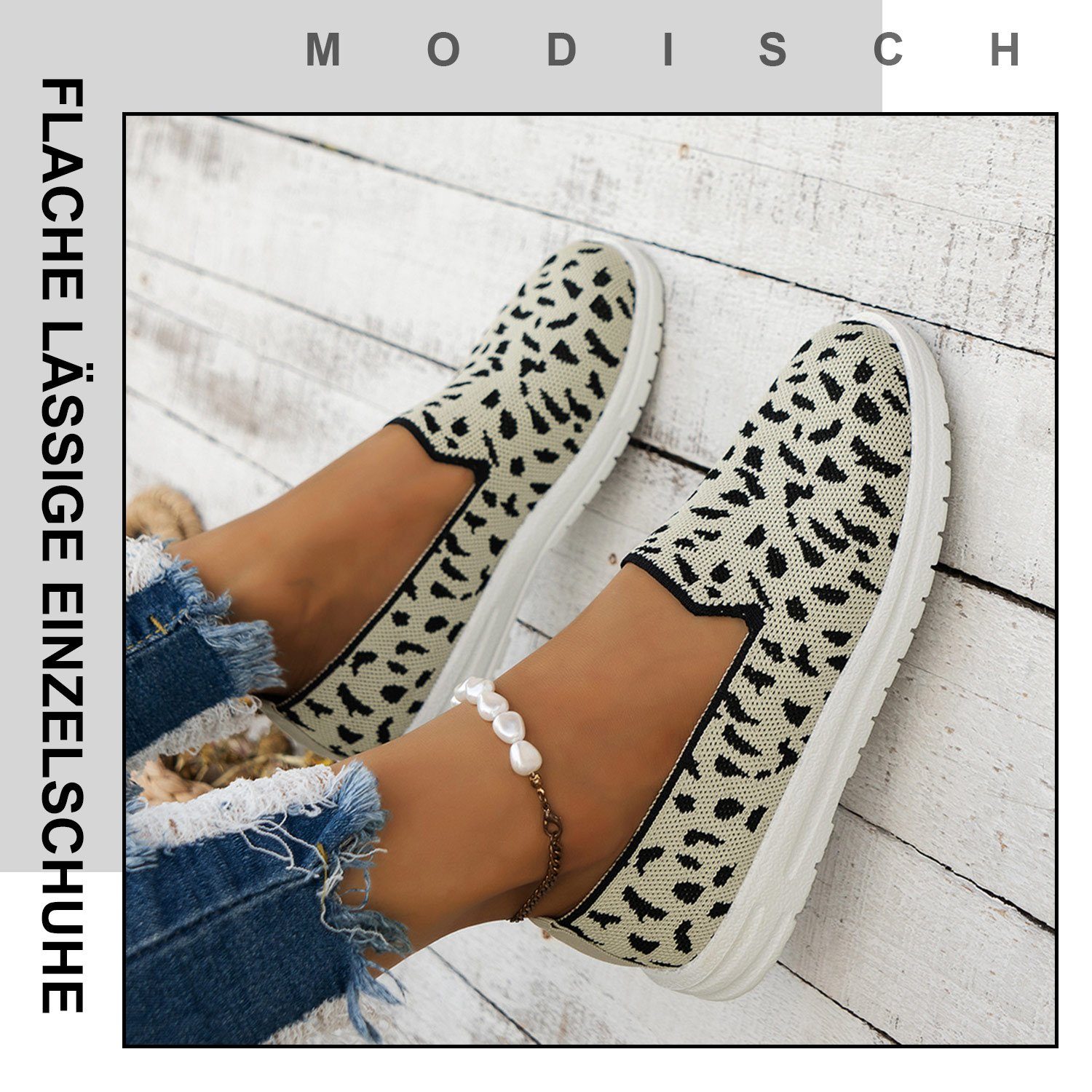 Flats Flache Loafer Walking Schuhe Weich Komfort Weiß Schuhe Damen Daisred