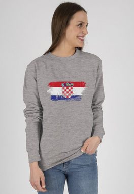 Shirtracer Sweatshirt Kroatien Vintage (1-tlg) 2024 Fussball EM Fanartikel