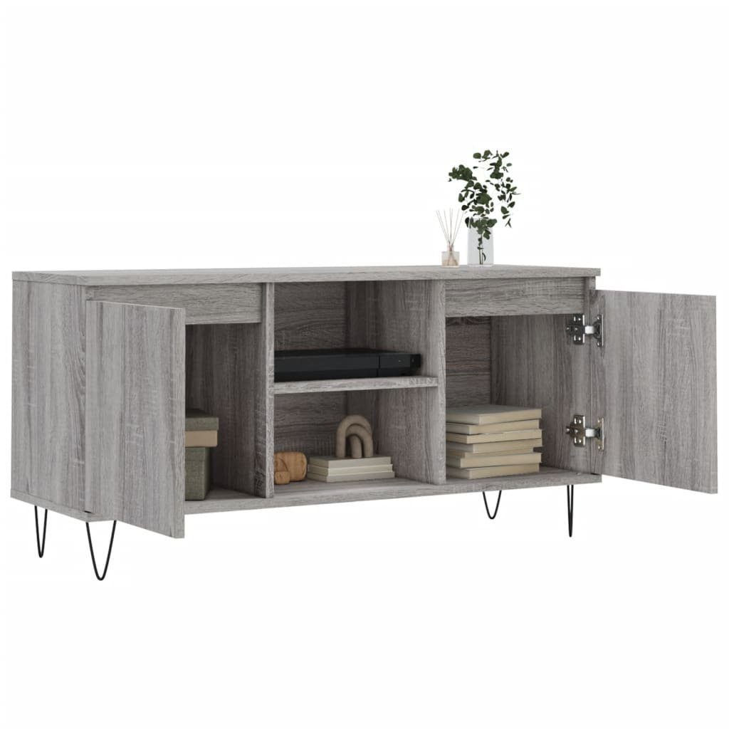 Holzwerkstoff Grau 104x35x50 TV-Schrank cm furnicato Sonoma