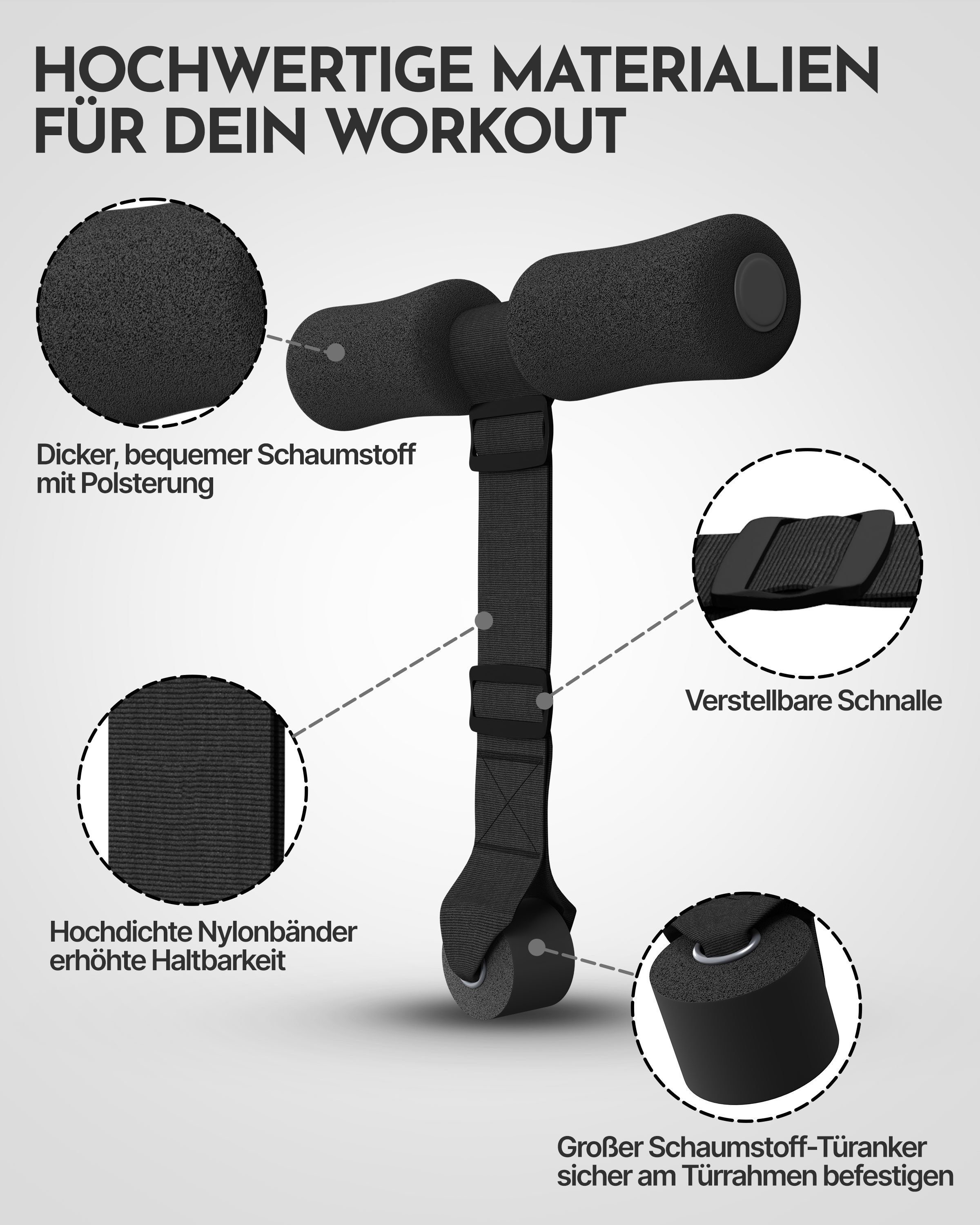 NEOLYMP Bauchtrainer Sit Up Hilfe – Sit Up Bar für effektives Bauchmuskeltraining (Bauchtrainer für zuhause – Bauchmuskeltrainer Sixpack Trainer), Bauchtrainer  – Bild 4 von 5