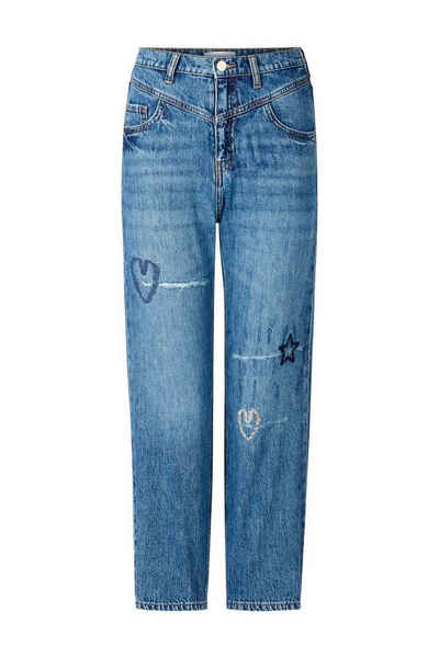 Rich & Royal Regular-fit-Jeans vintage straight embroidered denim