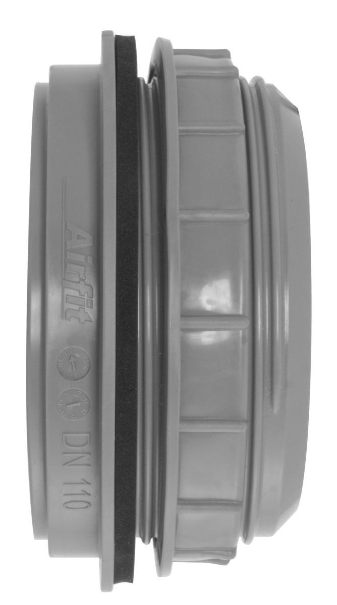 Airfit GmbH & Co. KG Ablaufrohr Anschraub-Muffe DN 110 Rohranschluss - KS-grau, 50110AM