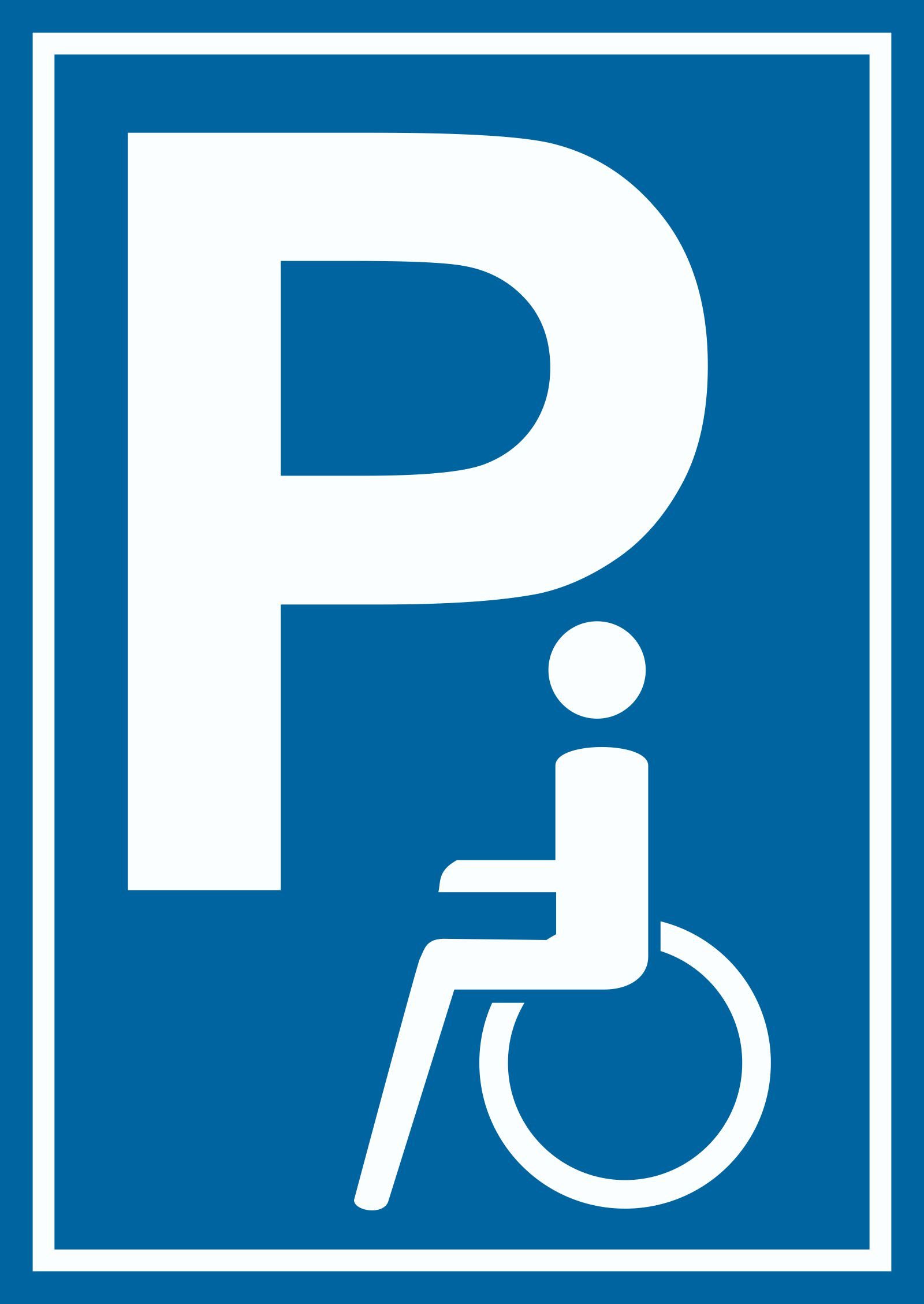 HB-Druck Hinweisschild Behinderten Parkplatz Schild, wetterfest, stabil, UV-beständig, kratzfest