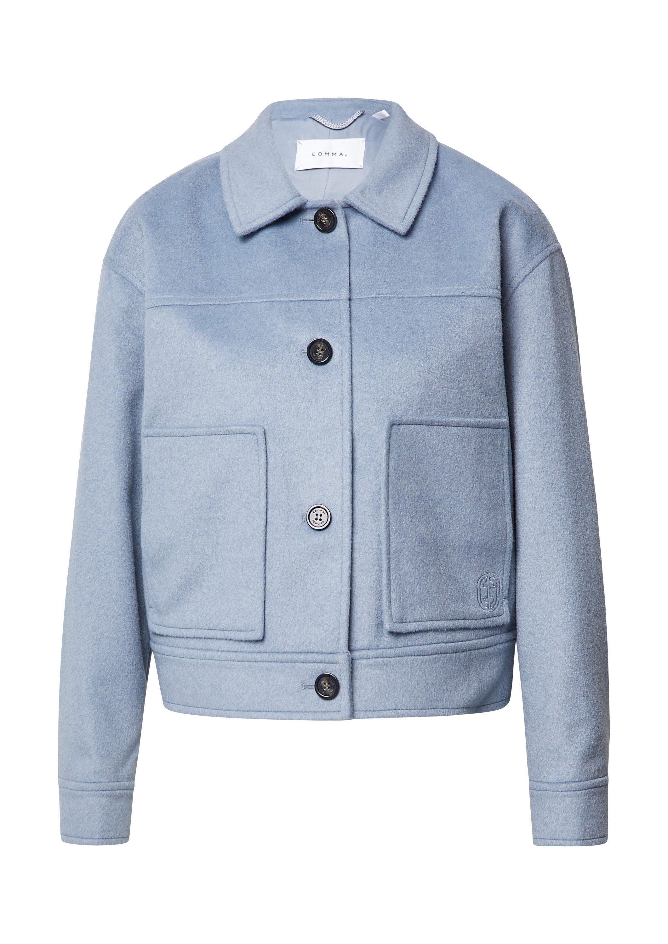 comma Funktionsjacke Outdoor-Jacke Weiche Wollmix-Jacke mit aufgesetzten Ta günstig online kaufen