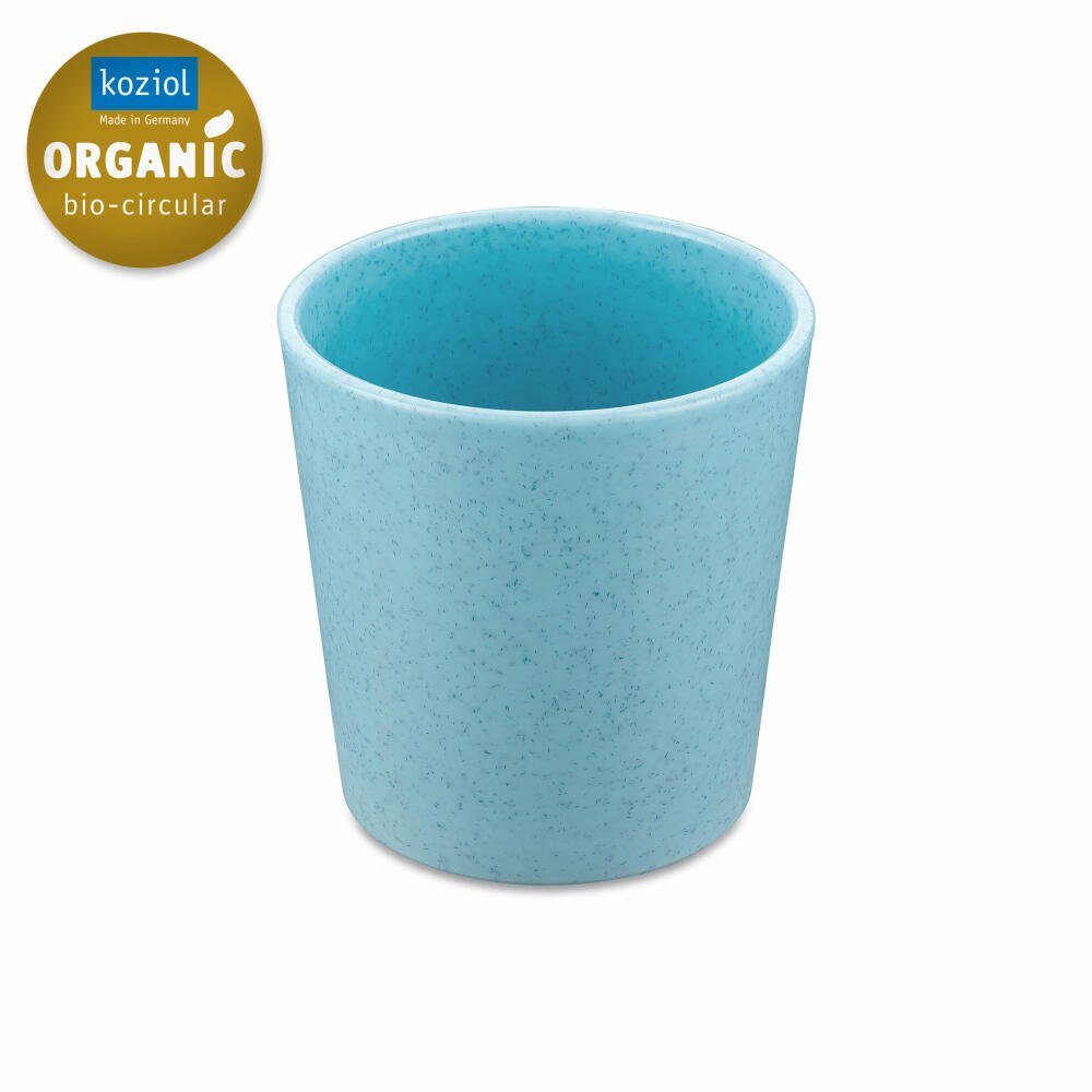 KOZIOL Becher Connect Cup S Organic Frosty Blue, 190 ml, Biozirkulärer Kunststoff