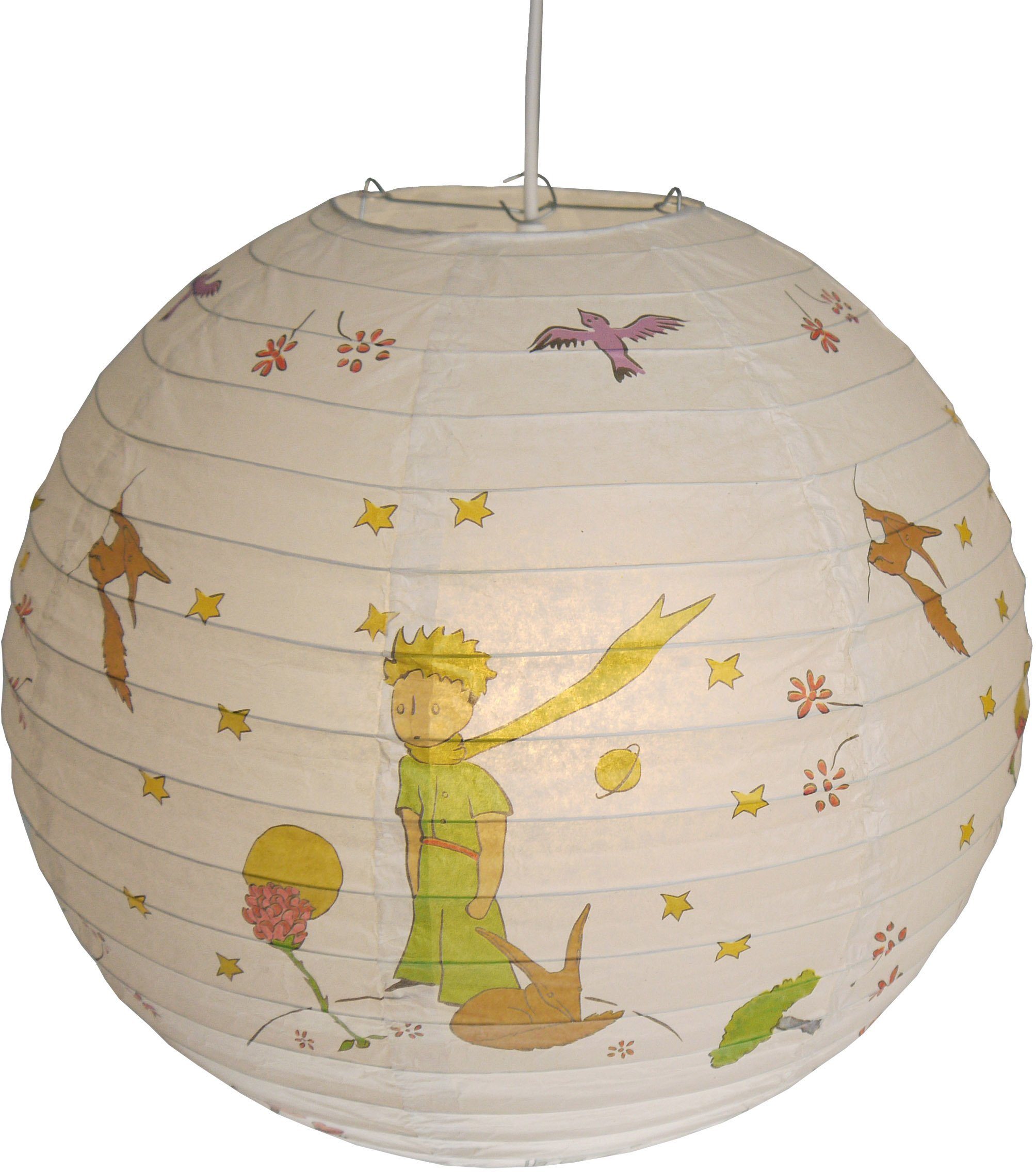 niermann Hängeleuchte Kleiner Prinz, Kinderlampe, Kinderzimmer, Papier-Pendelleuchte Prinz