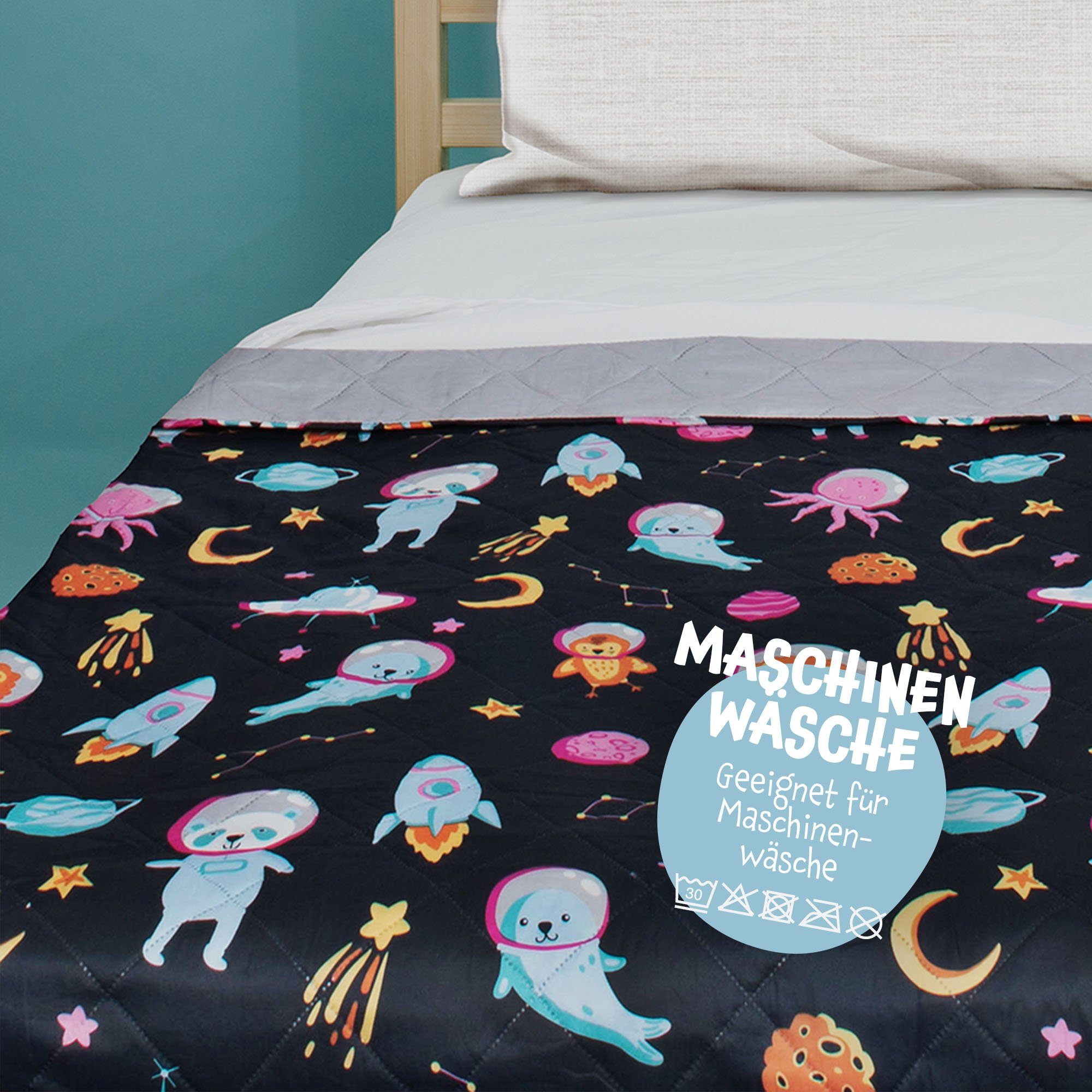 Bestlivings Tagesdecke für Kinderbetten 170x210 cm, Bettüberwurf, 100% Polyester, maschinenwaschbar bei 30°C