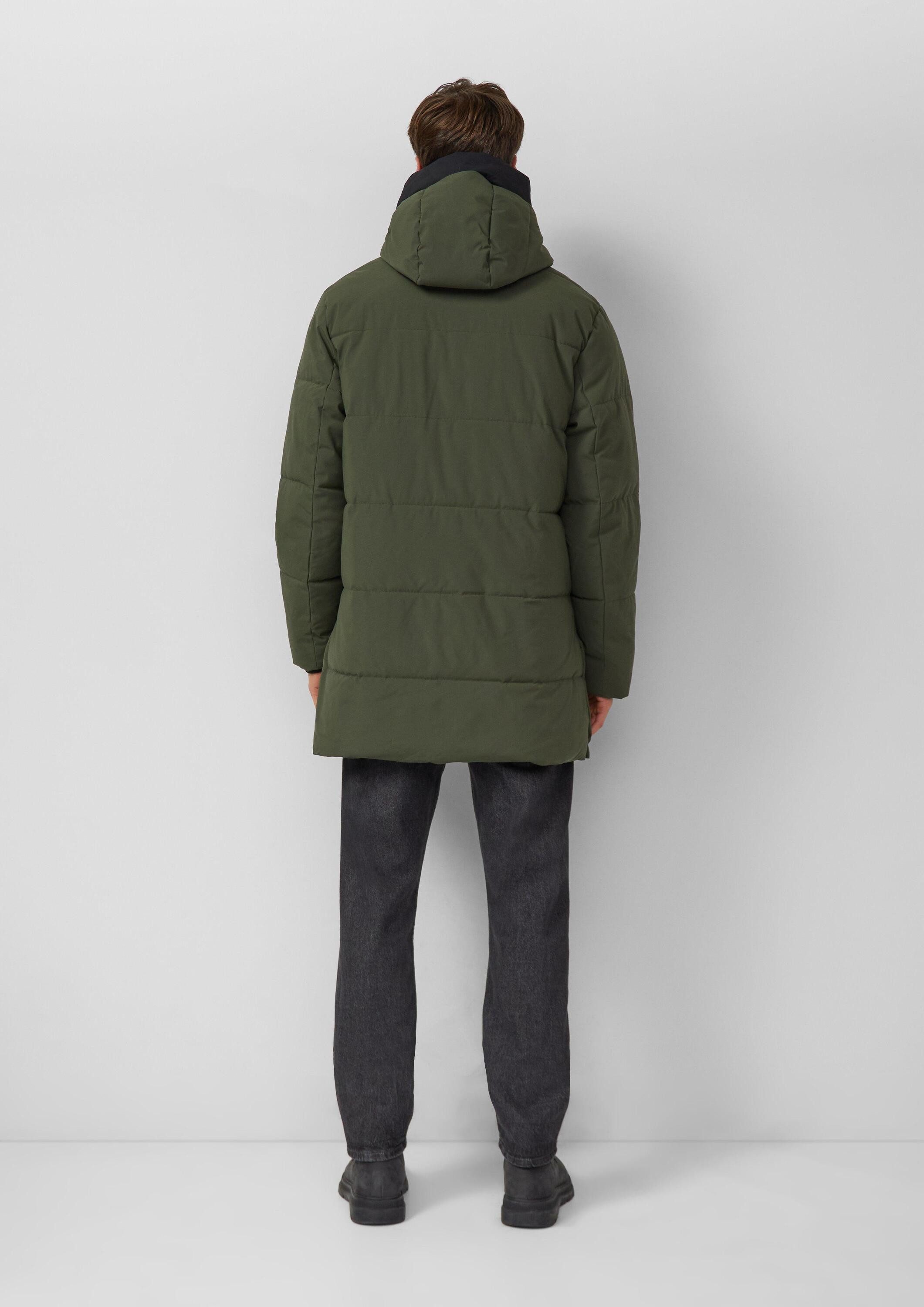 s.Oliver Winterjacke Outdoor-Jacke Wasserabweisender Puffer-Parka mit Kapuze und sportiven Details