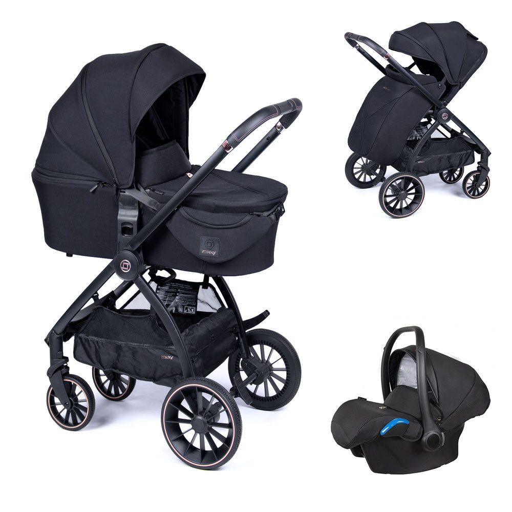 Kombi-Kinderwagen Nuvo 4 in 1 inkl. Sportsitz, Autositz und Zubehör in 2 Farben