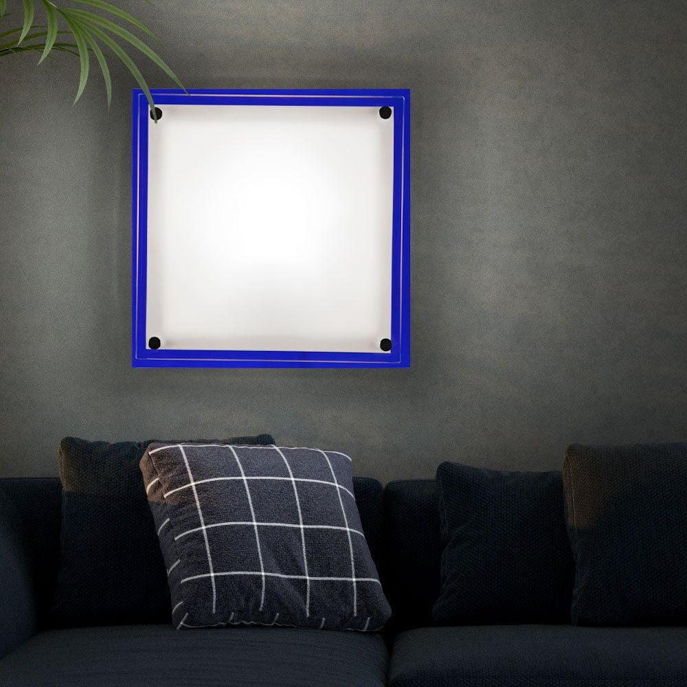 Strahler Warmweiß, im Wohn Leuchte Raum Set Beleuchtung etc-shop Leuchtmittel Glas Lampe E27 IP20 LED Wand Wandleuchte, inklusive,