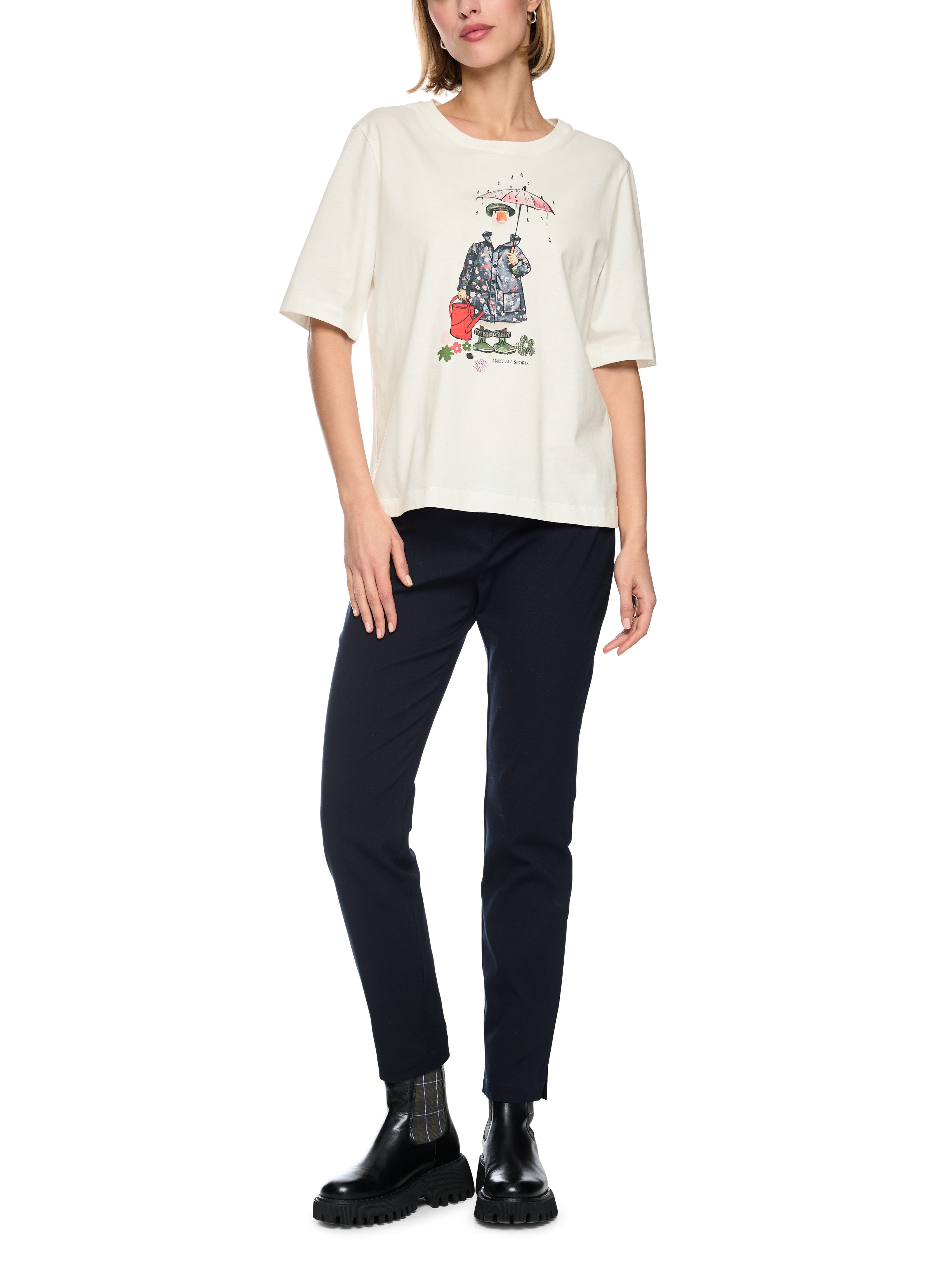 Marc Cain T-Shirt Countryside Calling Premium Damenmode mit Artwork-Print