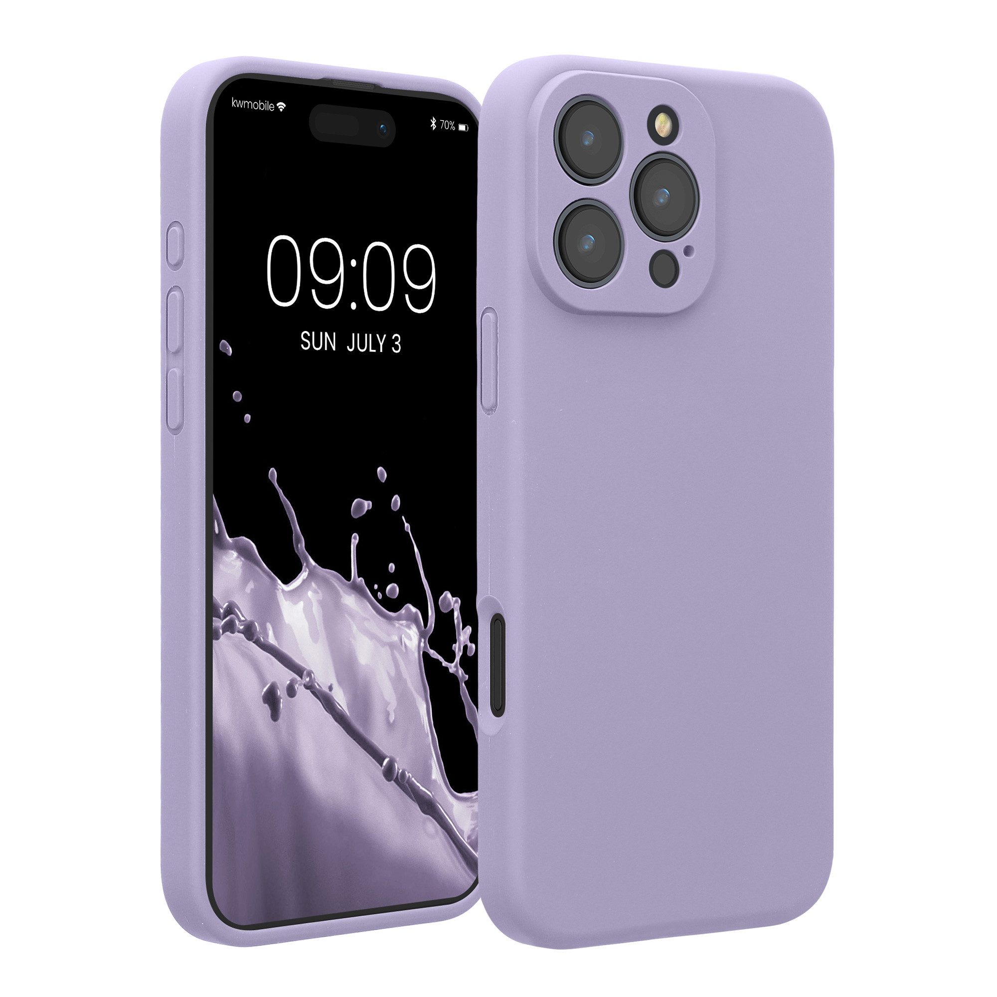 kwmobile Smartphone-Hülle Handyhülle für Apple iPhone 16 Pro Max Hülle, gummierte Handy Silikon Case - Schutzhülle Cover