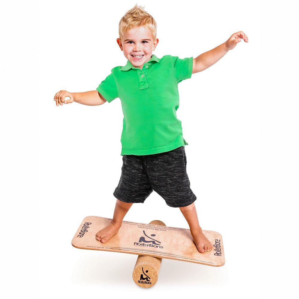 RollerBone Koordinations-Trainingssystem Balance-Board-Set Starter Kork, Schult Koordination, Balancevermögen und Beweglichkeit