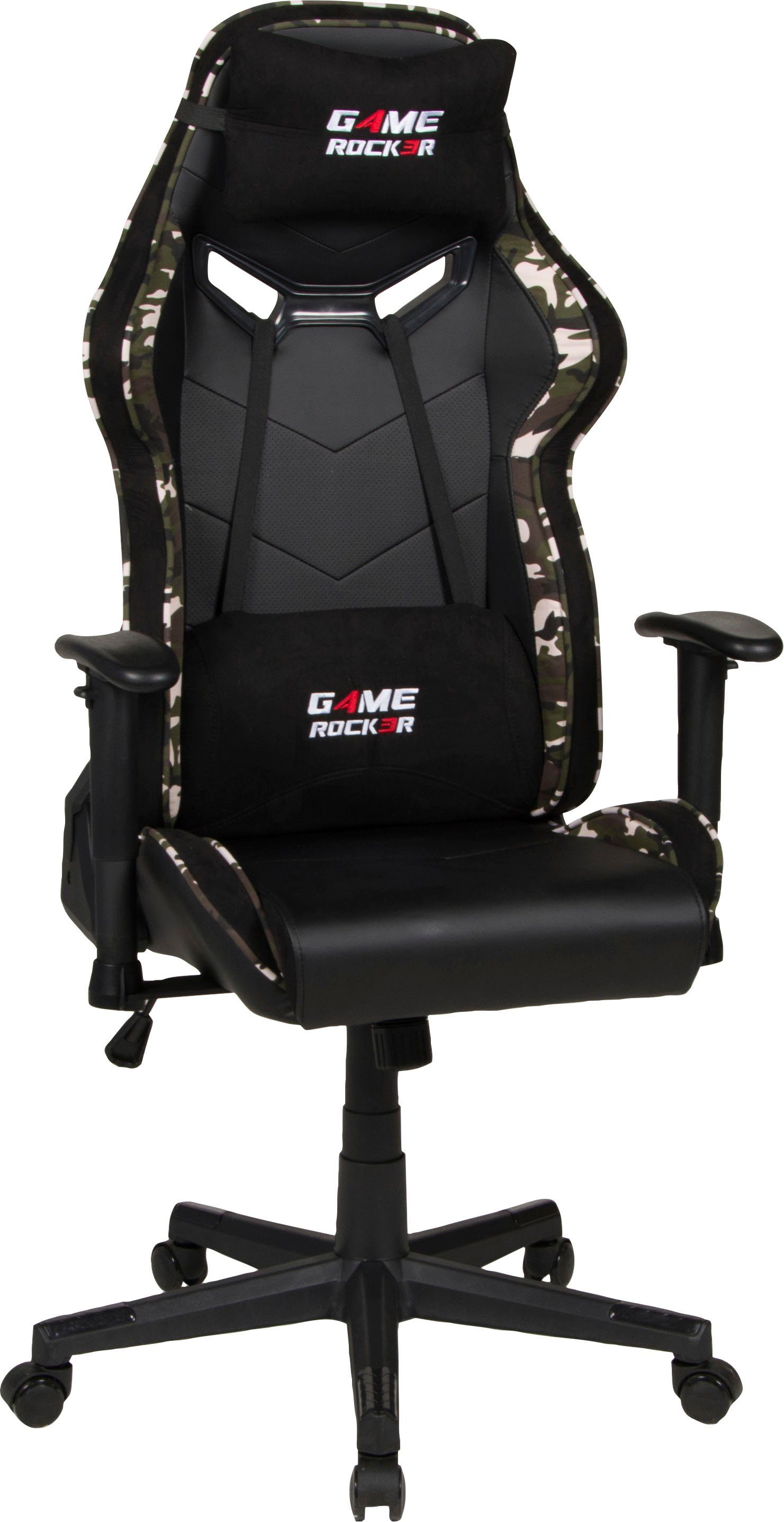 Duo Collection Chefsessel Camouflage schwarz/camouflage Gaming grün Game-Rocker Optik Chair G-30, in