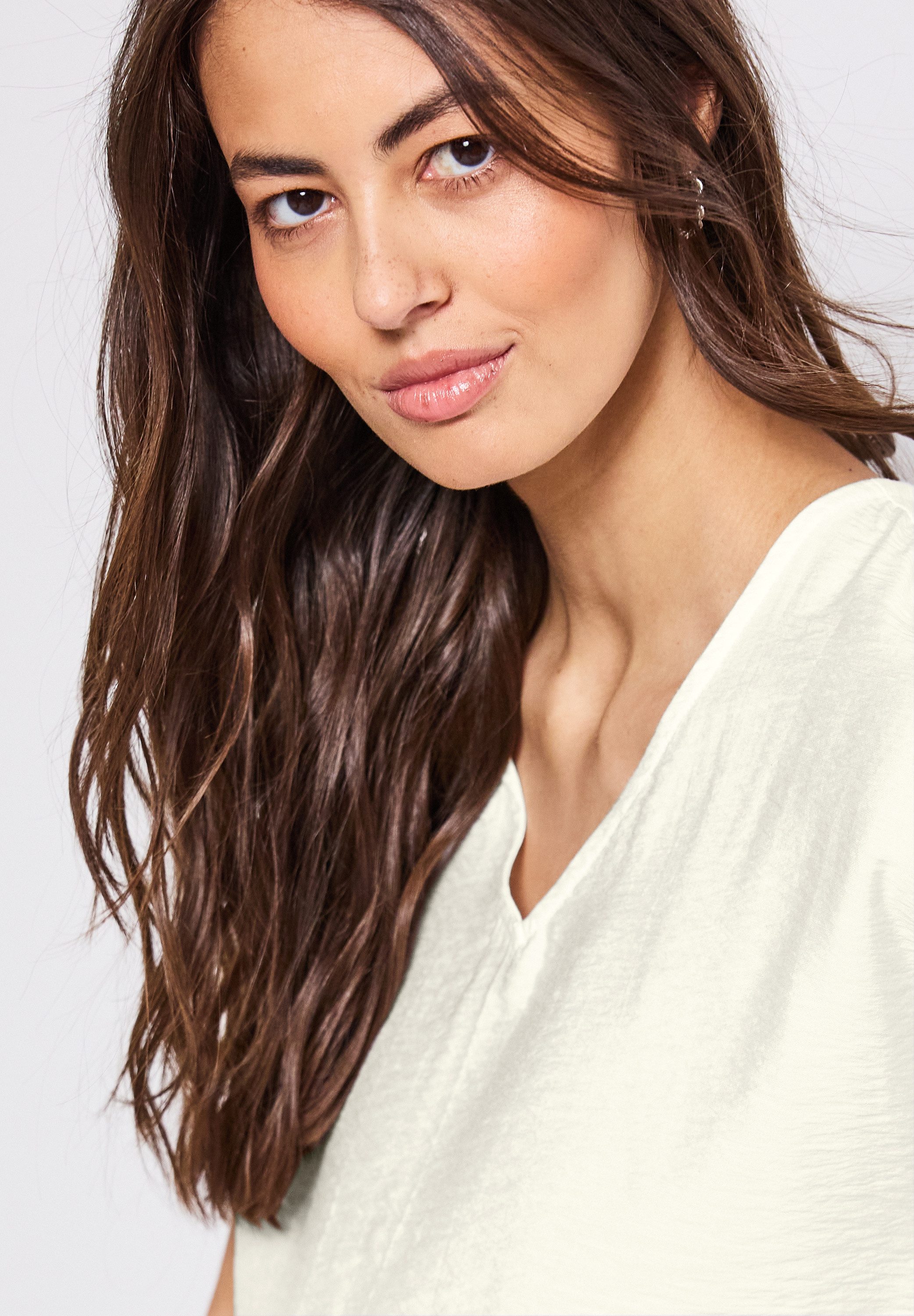 STREET ONE Shirtbluse mit V-Neck