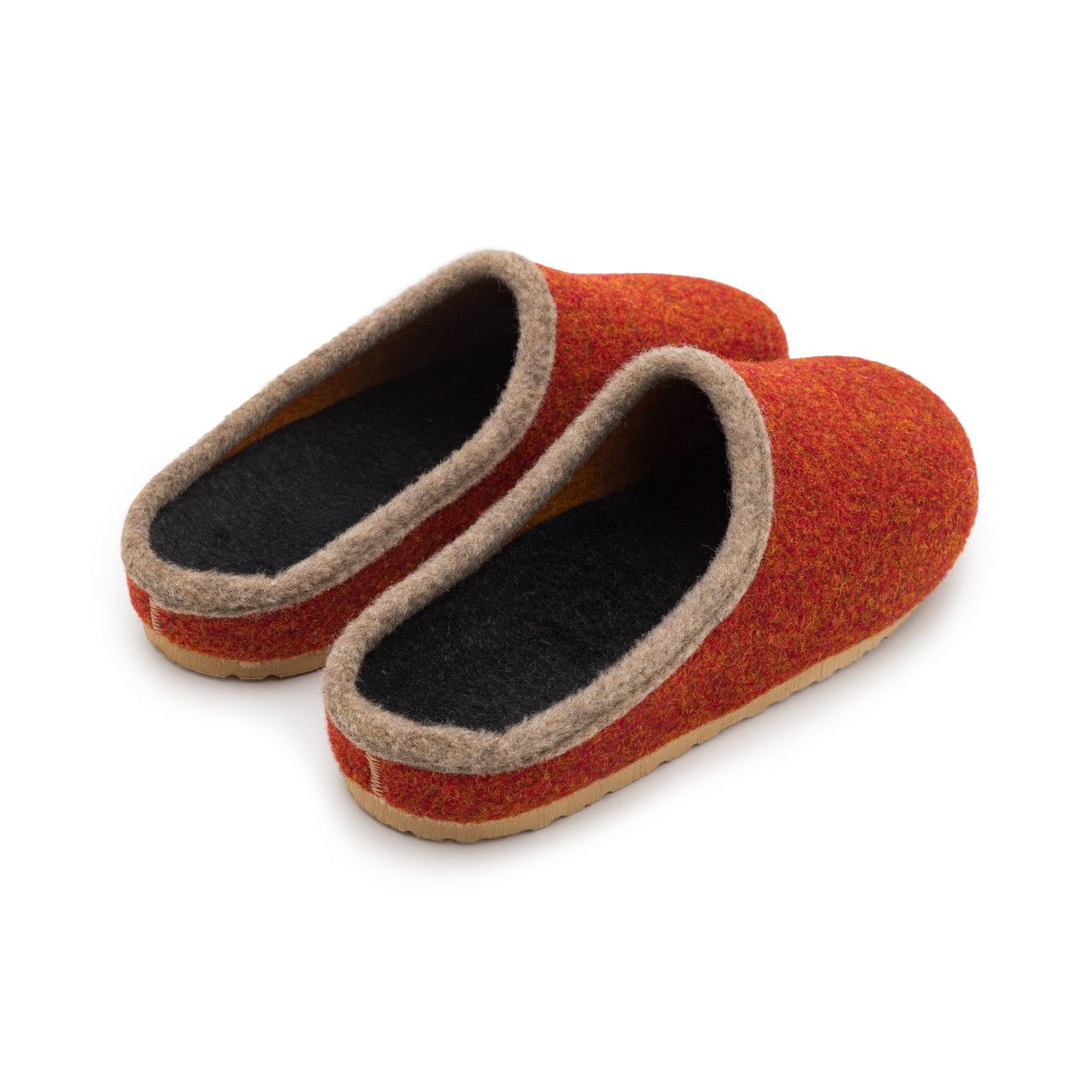 Pantoffelmann Filzclogs mit Fußbett Filzhausschuhe Herren Damen Filz Clog Pantoffel Hausschuh (1 Paar) hoher Tragekomfort, angenehme Passform