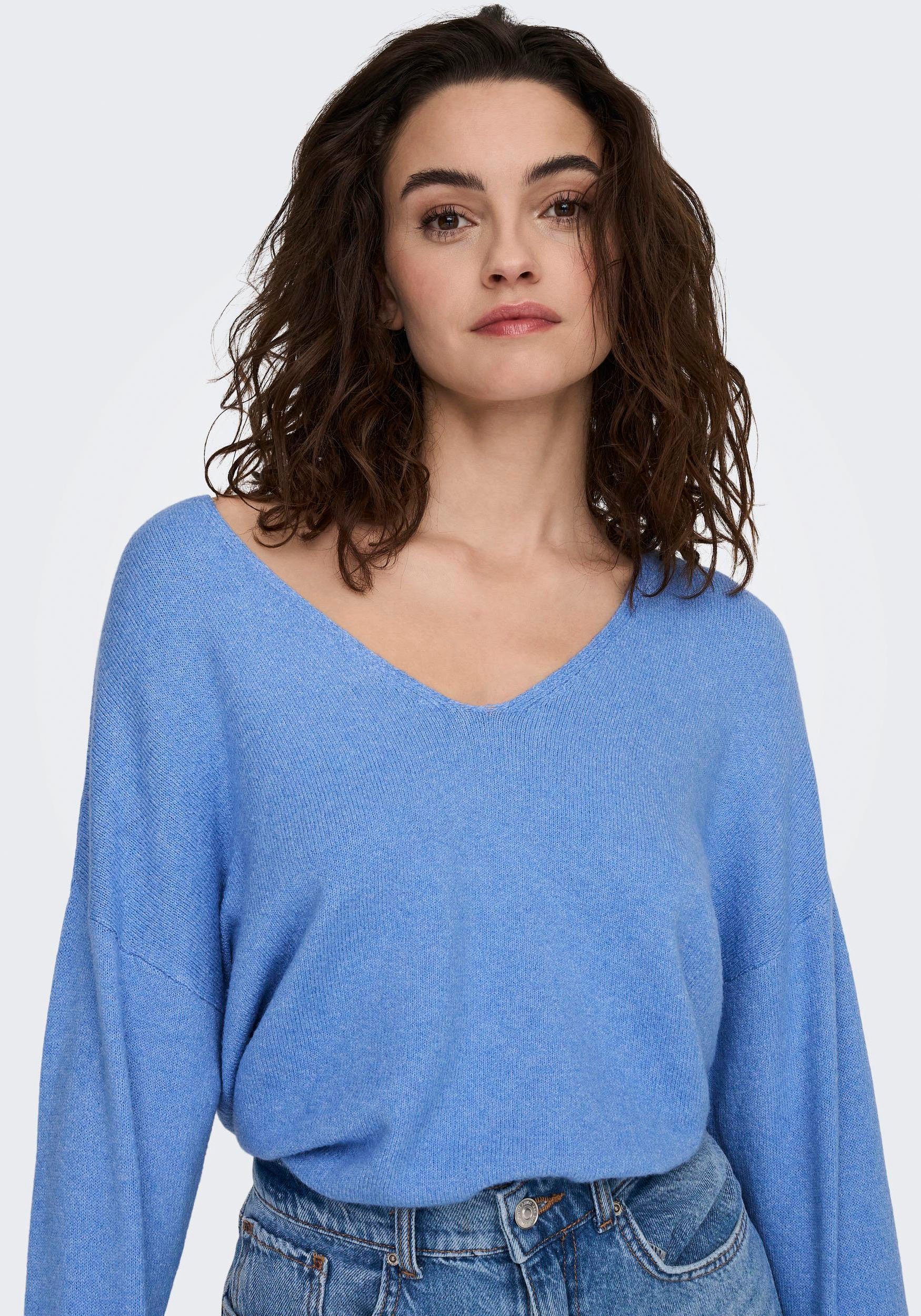 ONLY V-Ausschnitt-Pullover ONLRICA LIFE L/S V-NECK günstig online kaufen