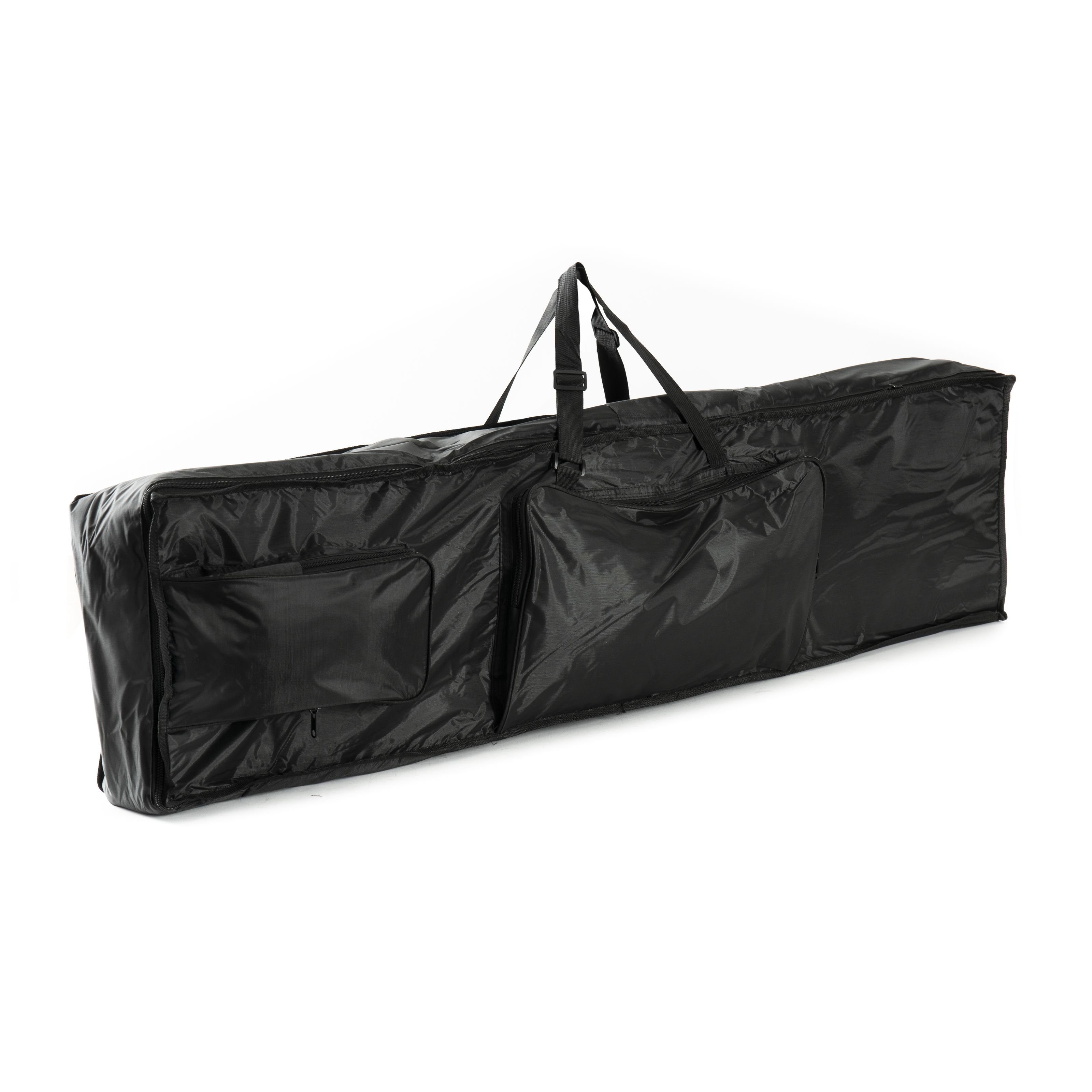 FAME Piano-Transporttasche (BAG-88, Leicht Wattierte Keyboardtasche, 131x14x32cm, Schwarz, mit 2 Zubehörtaschen, Kompatibel mit DP-88), BAG-88, Keyboardtasche mit Zubehörtaschen, DP-88 Keyboardtasche