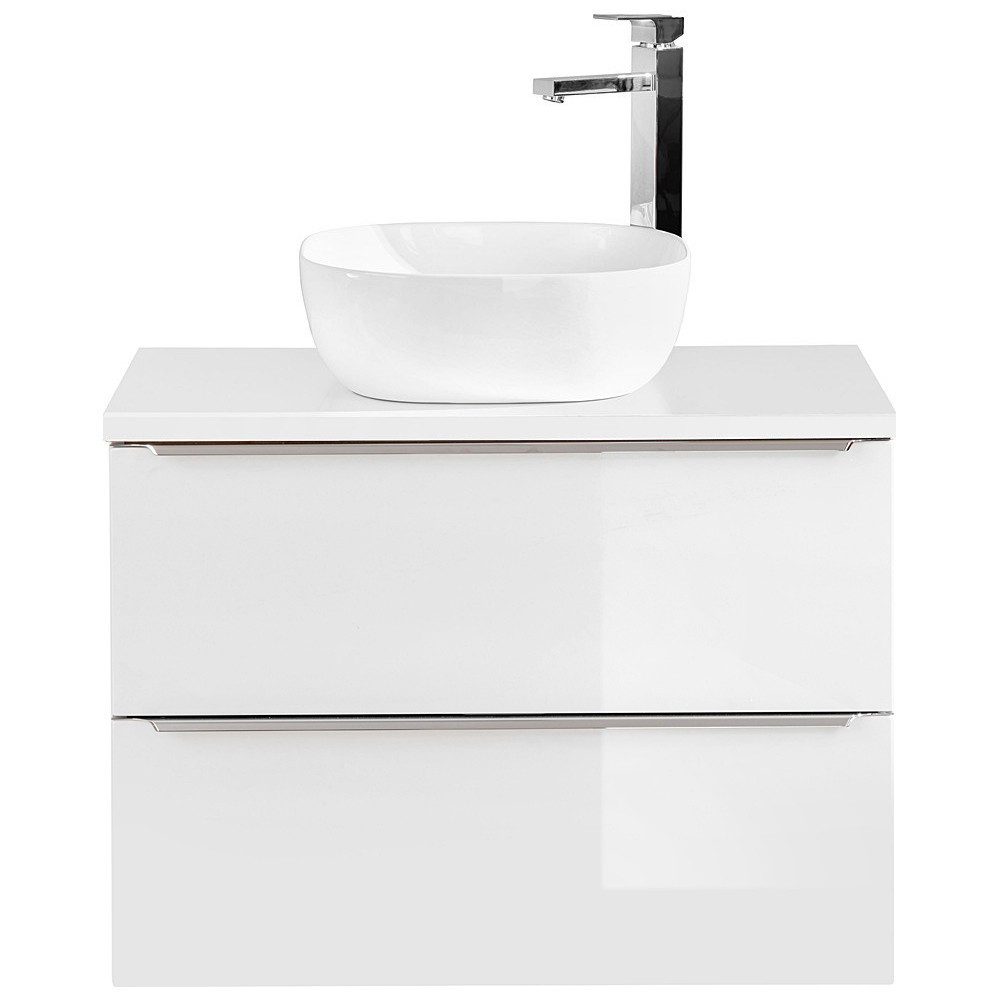 Lomadox Waschtisch TOSKANA-56, Weiß Hochglanz 81/74,5/46 cm günstig online kaufen