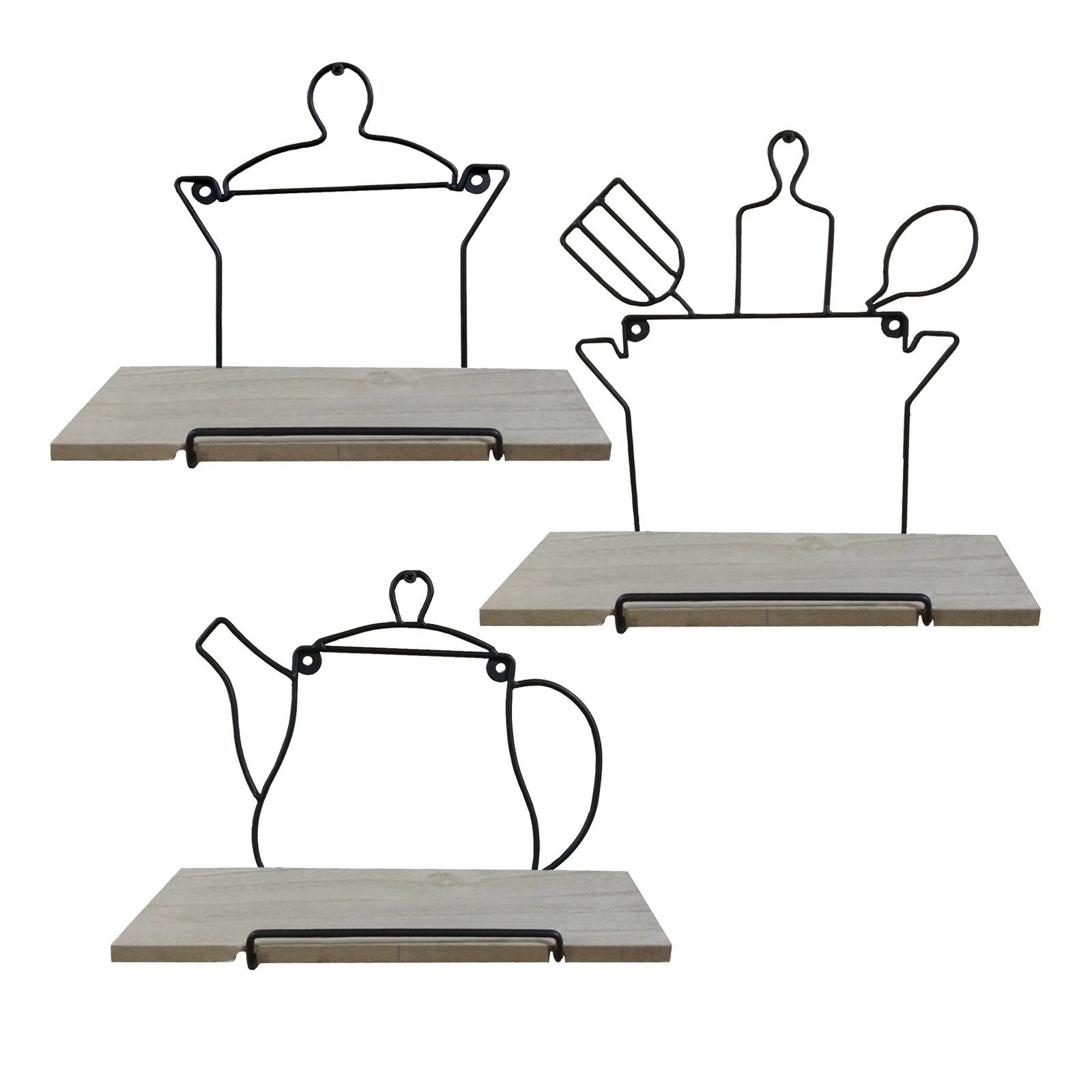 HTI-Living Wandregal Wandboard Viola 3er-Set, 3-tlg. günstig online kaufen