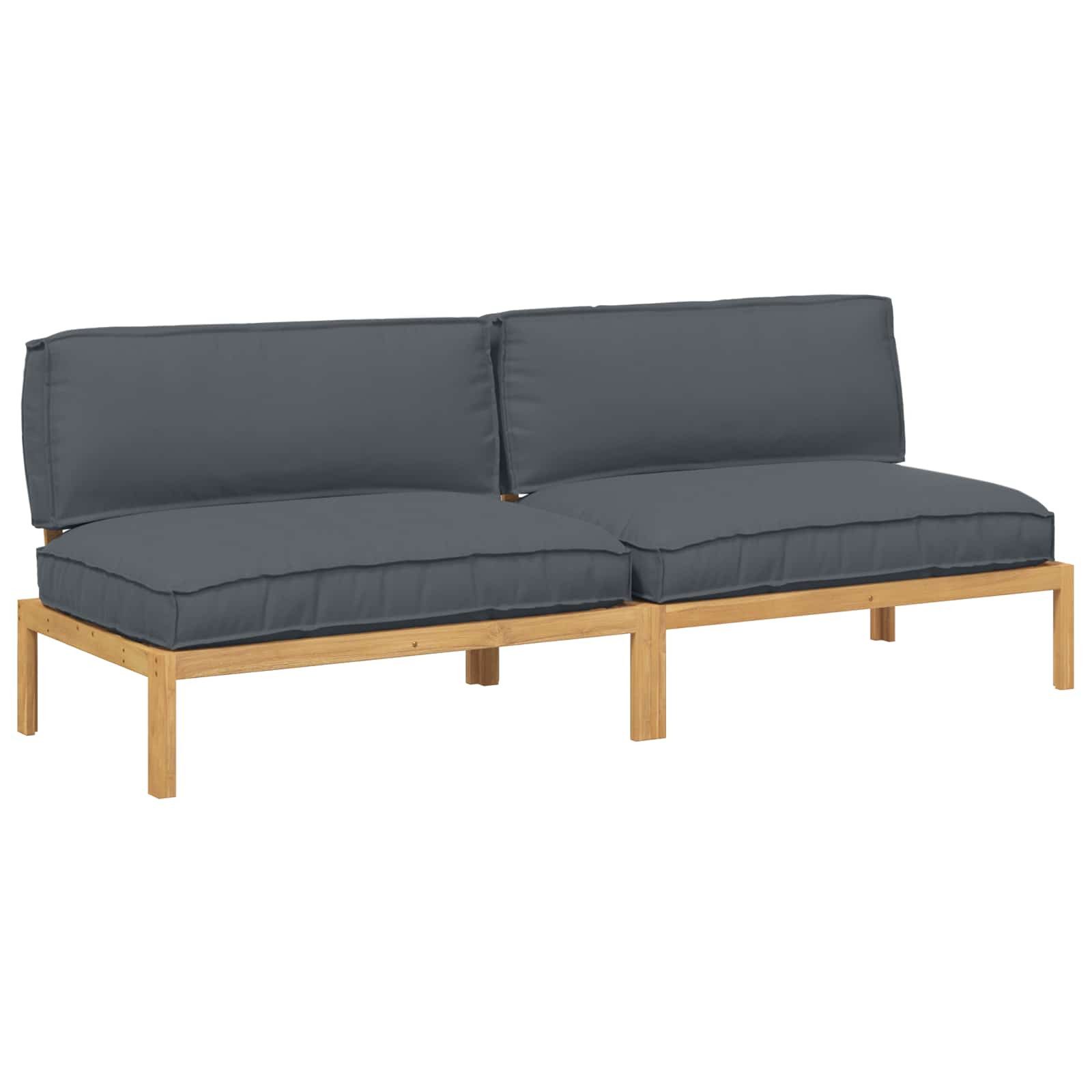 vidaXL Gartenlounge-Set Sofa Set Uni Anthrazit 240 x 92 x 69 cm Massivholz, (2-tlg)
