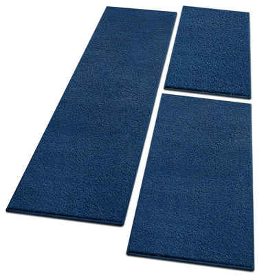 Hochflor-Bettumrandung Dynasty, verschiedene Farben & 3 Größen, Teppichläufer Floordirekt, Höhe 8.5 mm, (3-tlg), Velours
