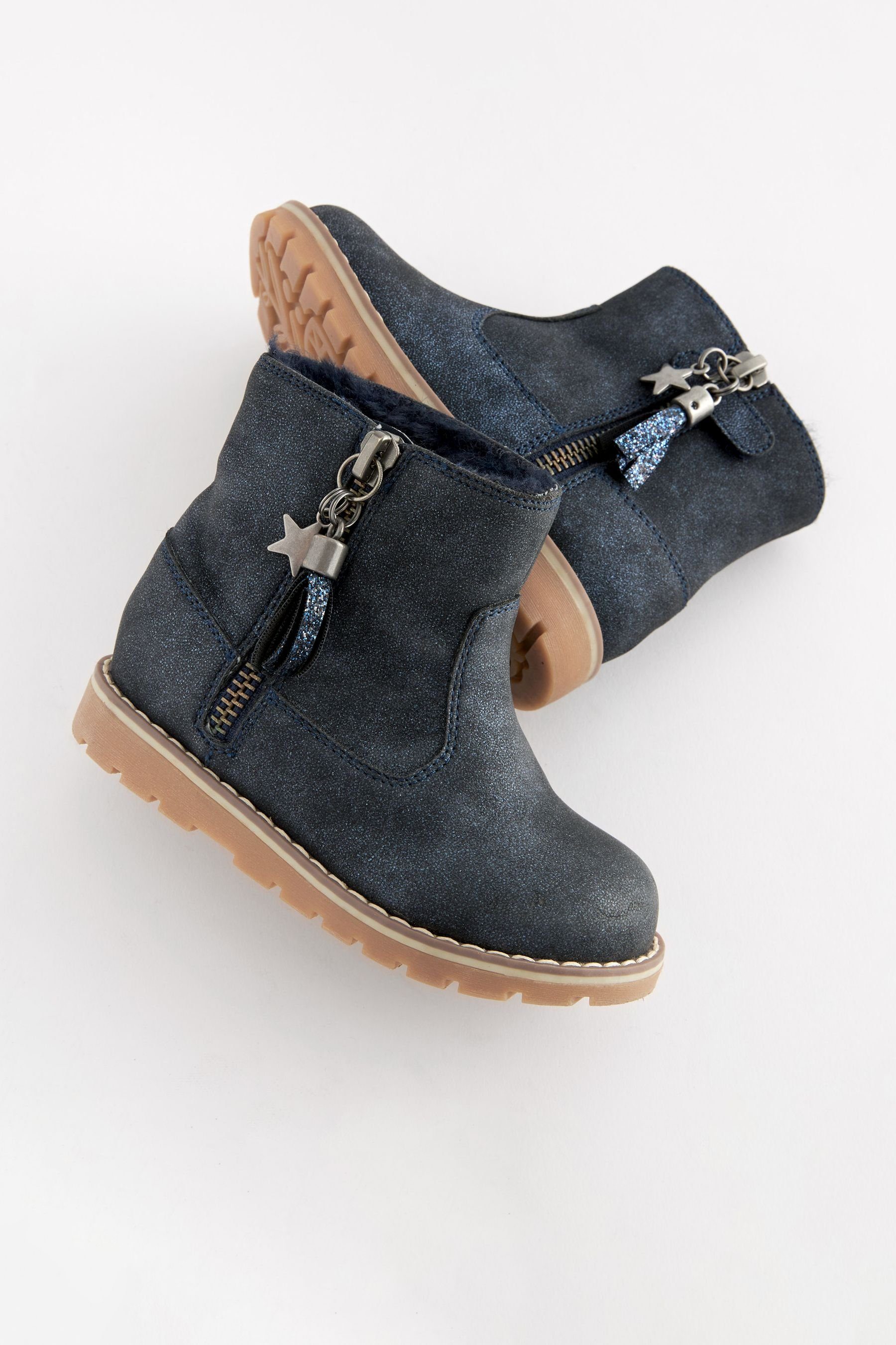 Shimmer (1-tlg) Winterstiefelette Stiefeletten Blue Next Navy Warmgefütterte