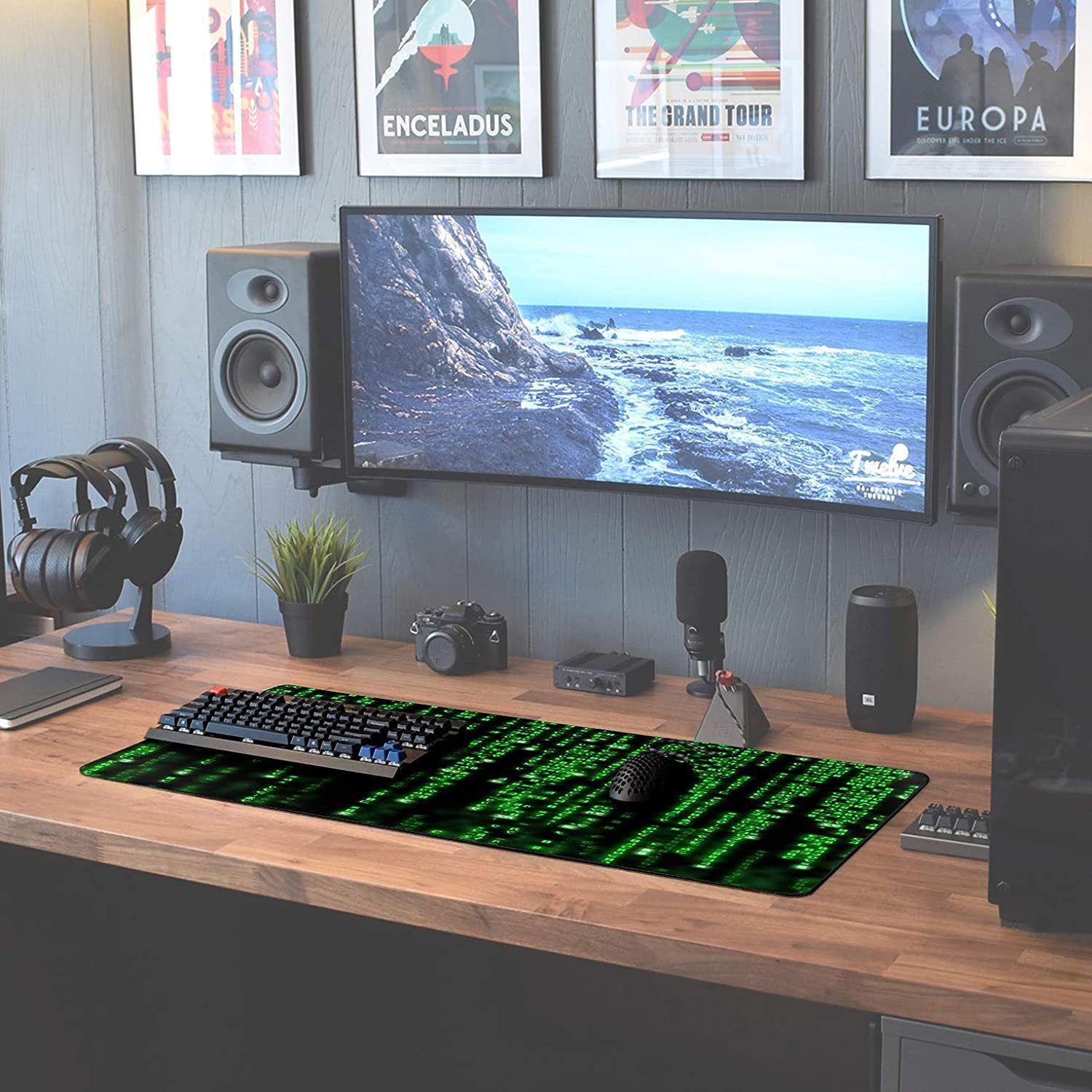 MAXLVL Gaming Mauspad 900 x 400mm - Fransenfreie Ränder - rutschfest (Großes Mousepad präzises und langlebiges Large Mouse Pad), Rutschfeste Schreibtischunterla – Bild 2 von 5